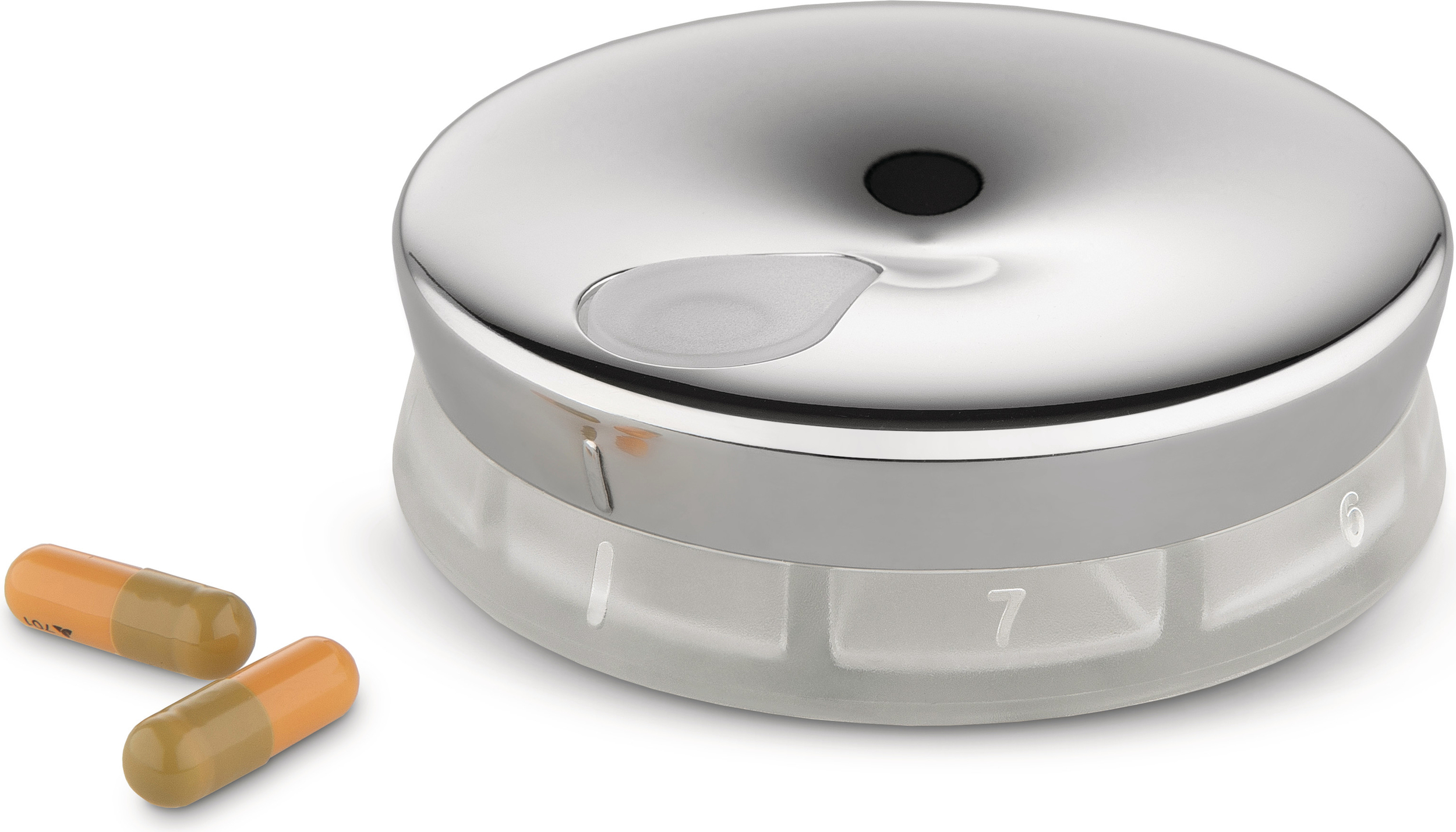 Pudełko na leki Yoyo srebrne