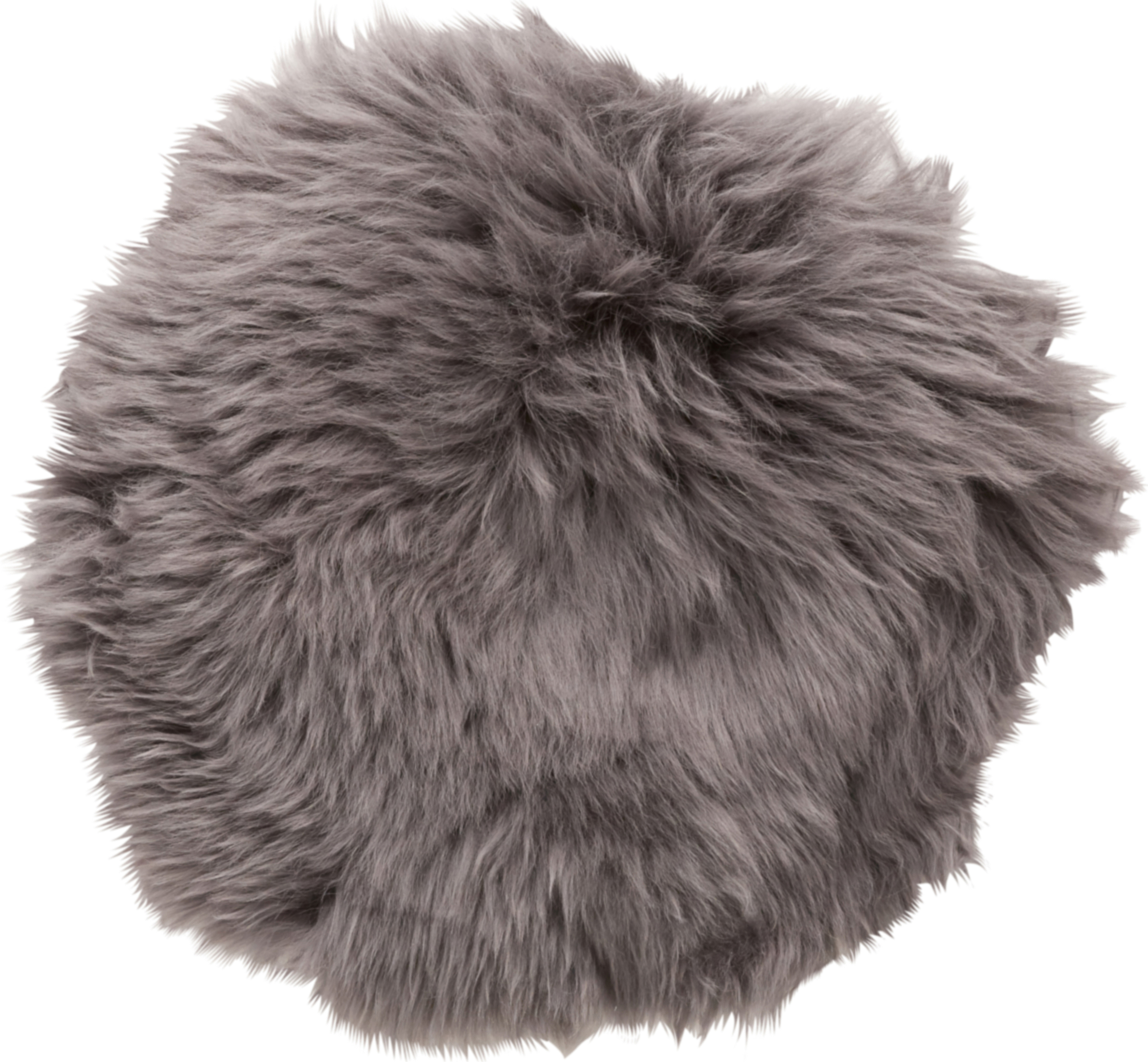 Poduszka na krzesło Hübsch szara futrzasta