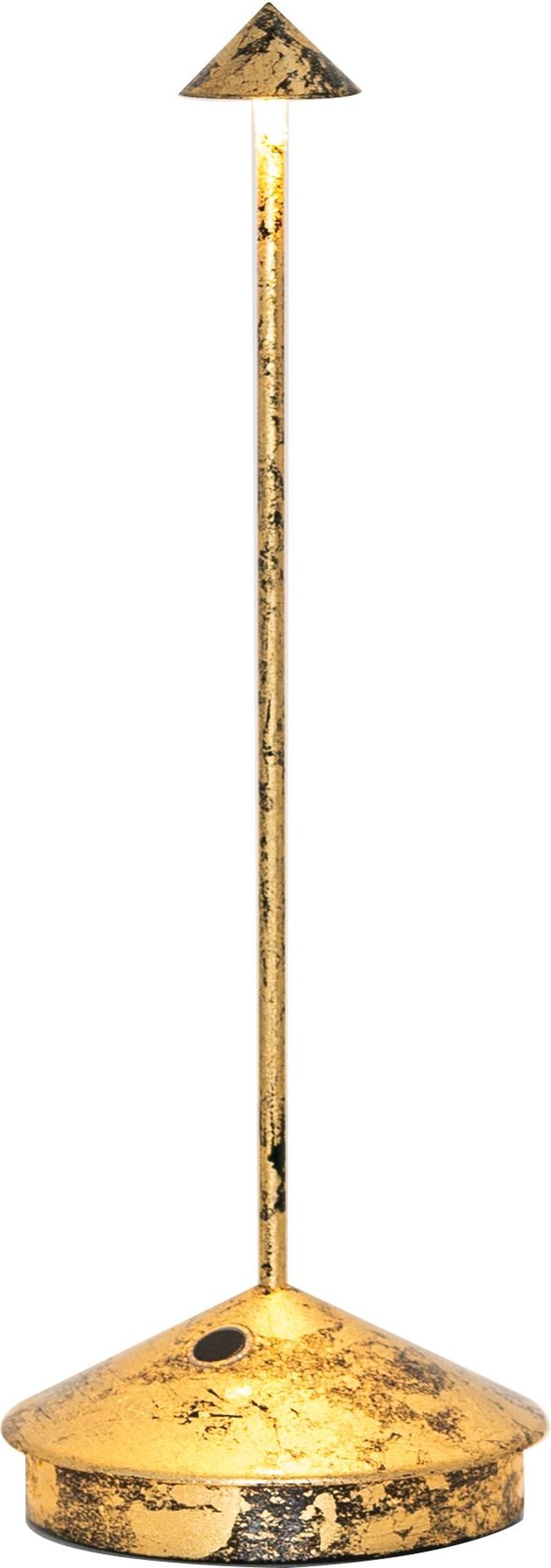 Lampa stołowa Pina Pro czarno-złota z regulacją temperatury barwowej światła