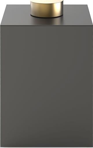 Pojemnik łazienkowy Century 27,5 cm ciemny metal mat-złoty z pokrywką