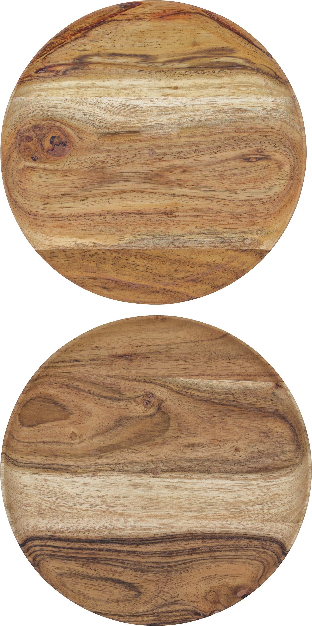 Tace do serwowania House Doctor okrągłe 17,5 cm drewniane 2 szt.
