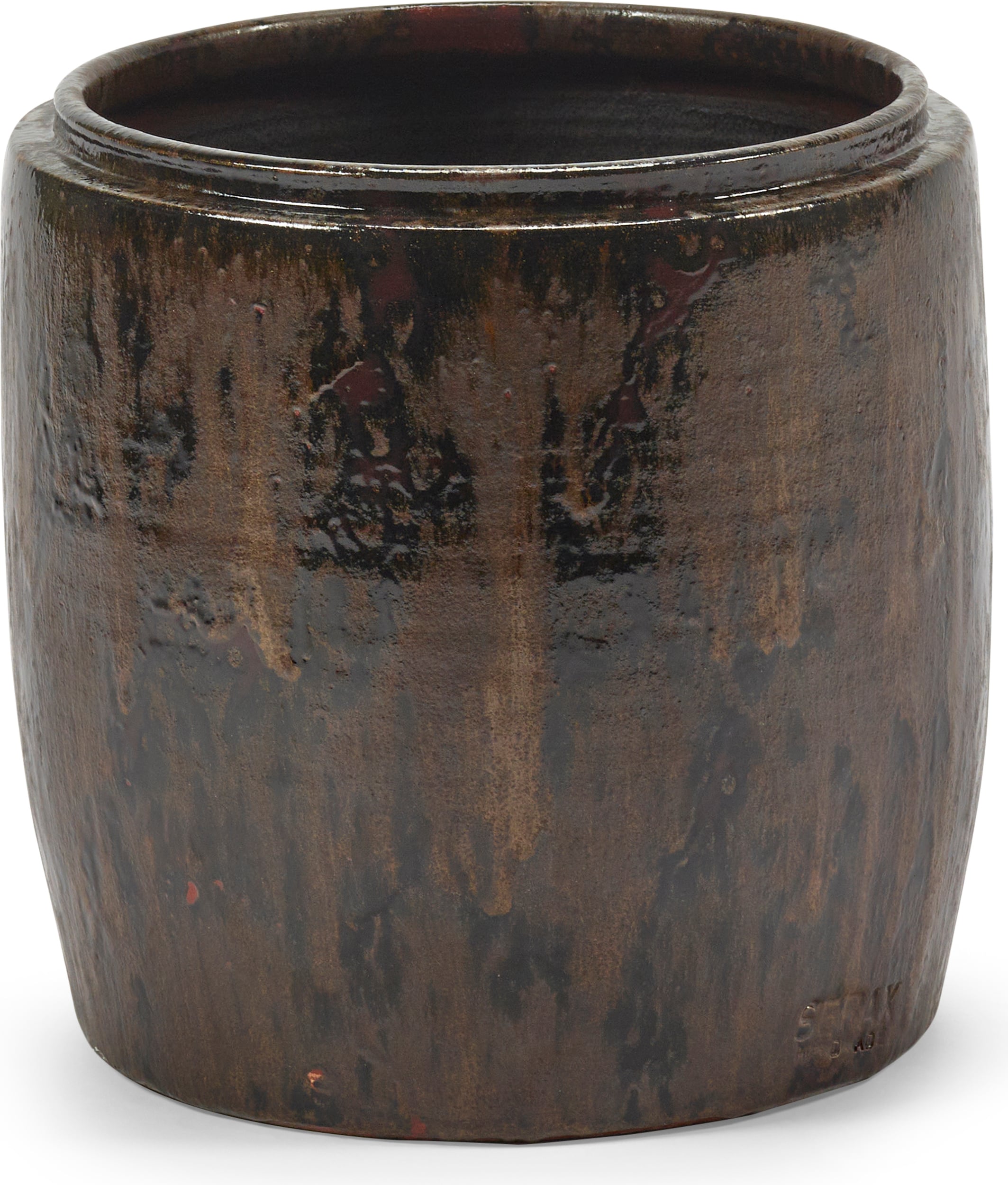 Osłonka na doniczkę Mystique 22 cm ciemnobrązowa