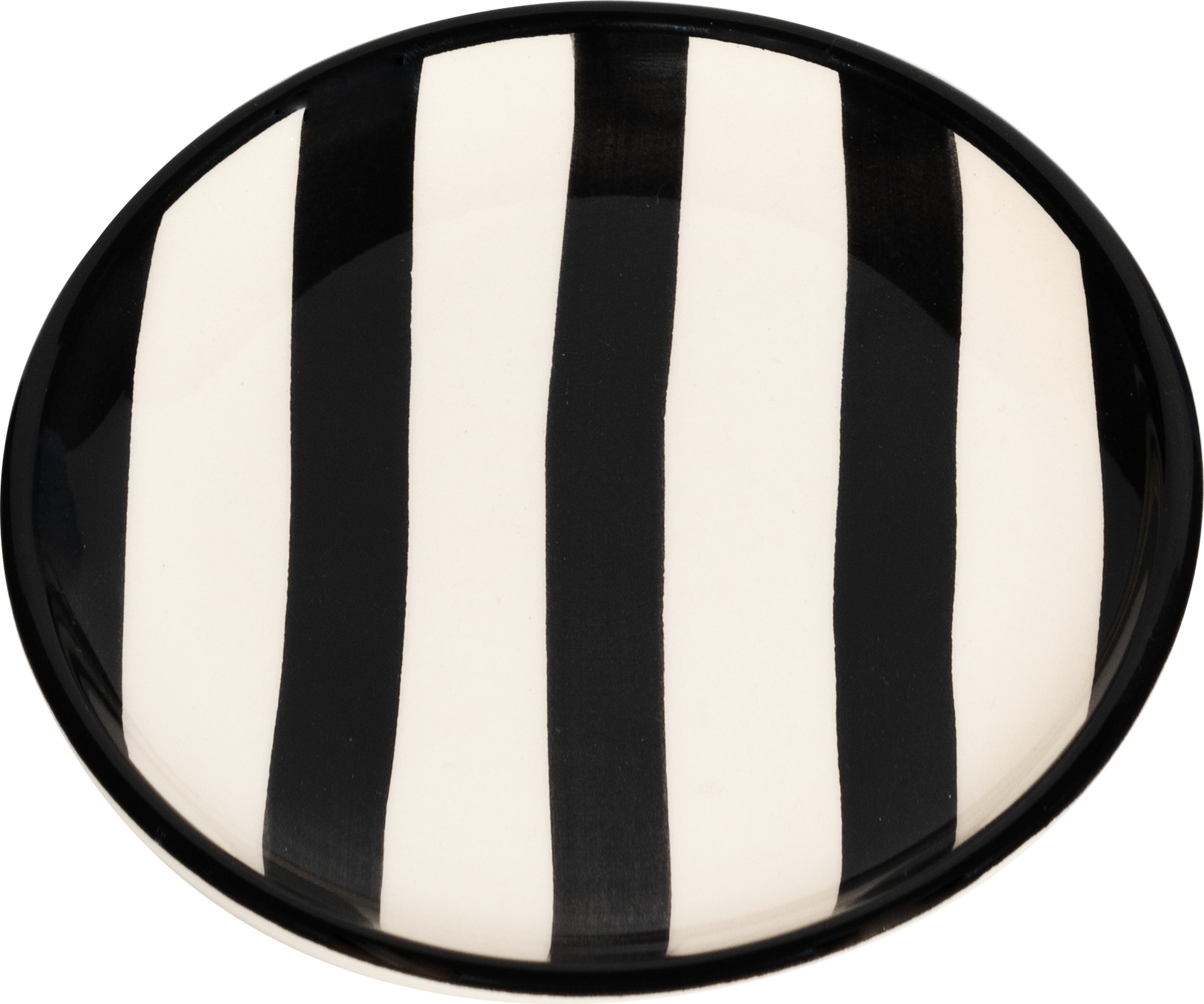 Talerzyk Lido Righe w paski 13 cm czarny