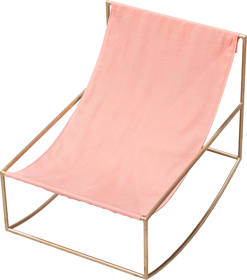 Leżak ogrodowy Serax 81 cm różowo-złoty