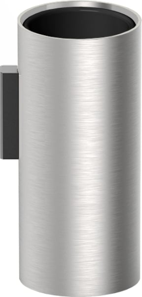 Kubek na szczoteczki do zębów Mikado stal matowa-czarny ścienny