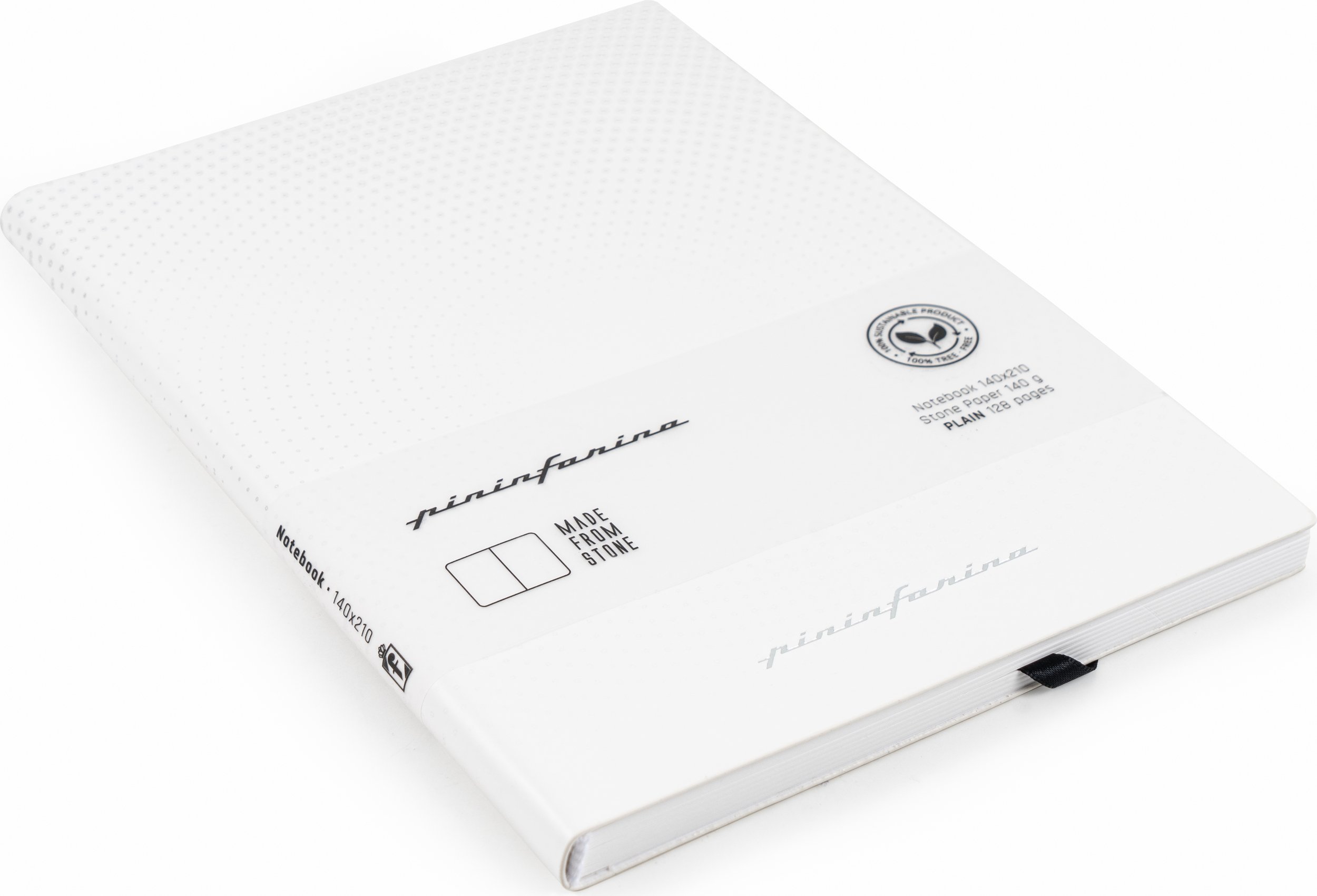 Notes z kamiennego papieru wodoodporny Pininfarina Flexi gładki A5 128 stron biały