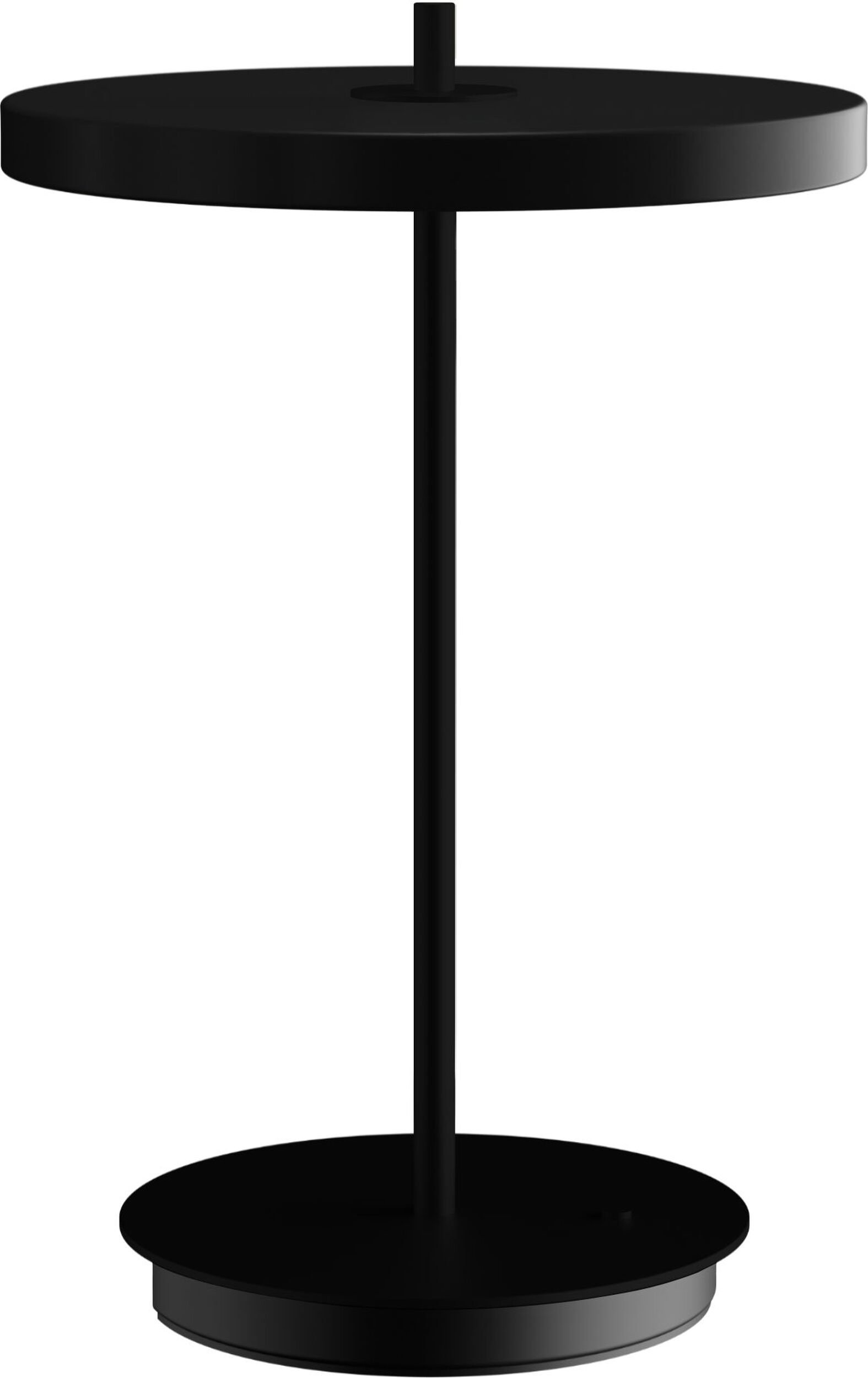 Lampa stołowa bezprzewodowa Asteria Move czarna z czarną podstawą