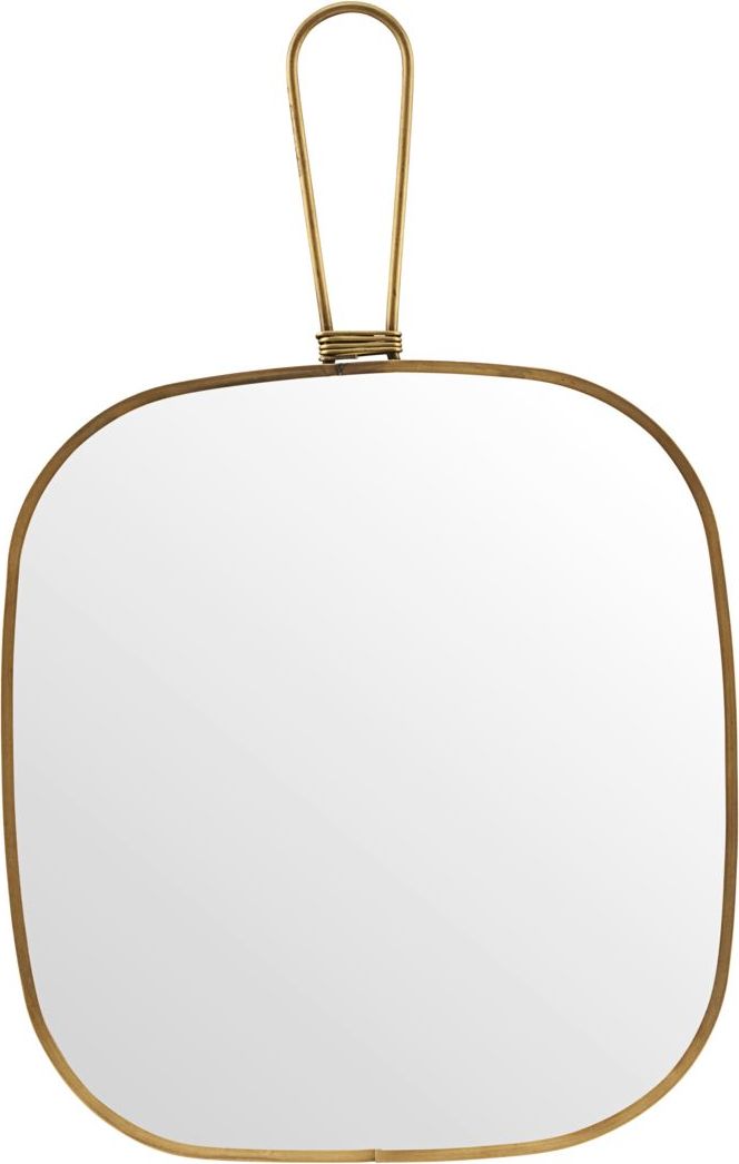 Lustro ścienne Meraki 20 cm z mosiężną ramą