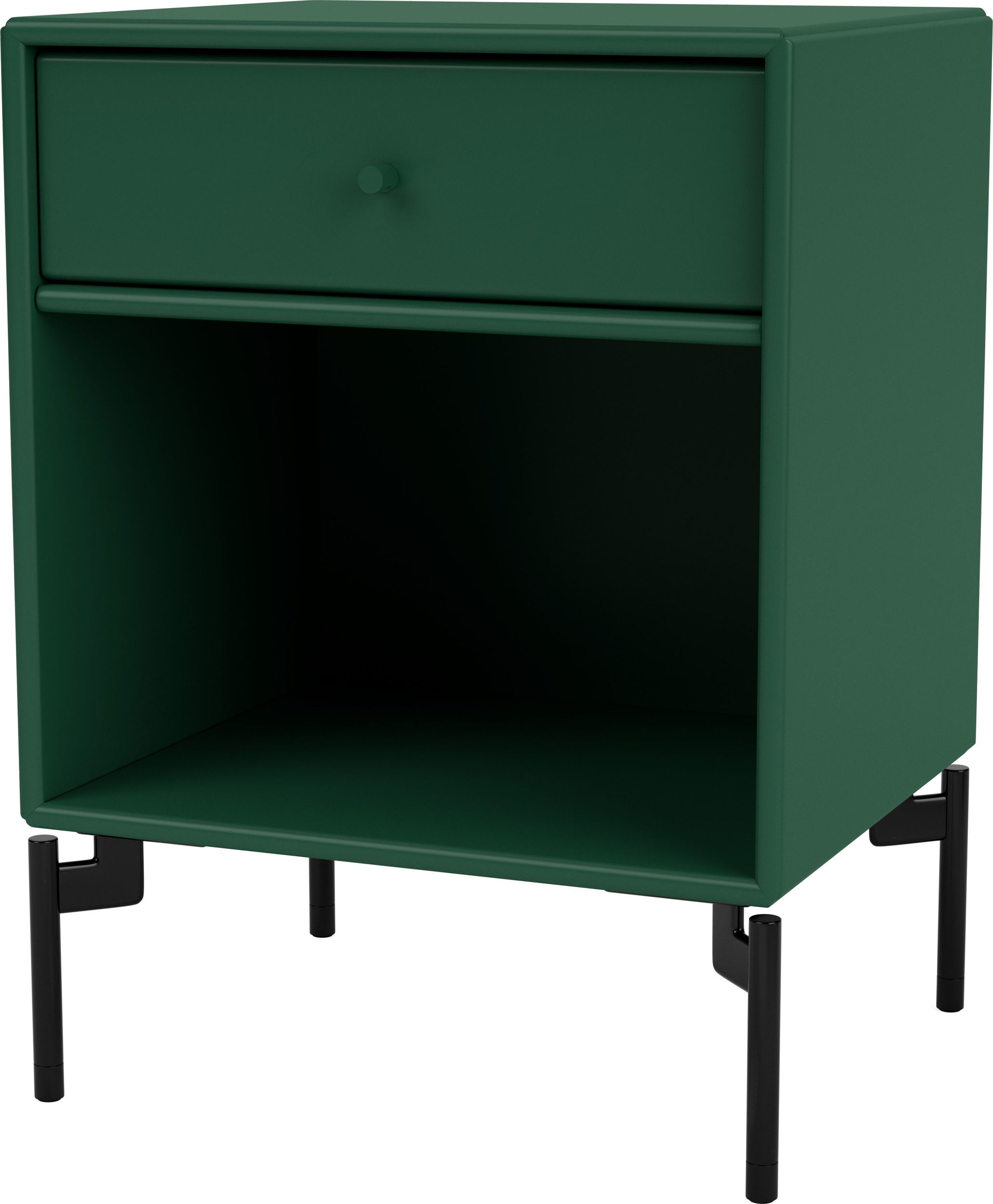 Szafka nocna Dream ciemnozielona na czarnych nogach