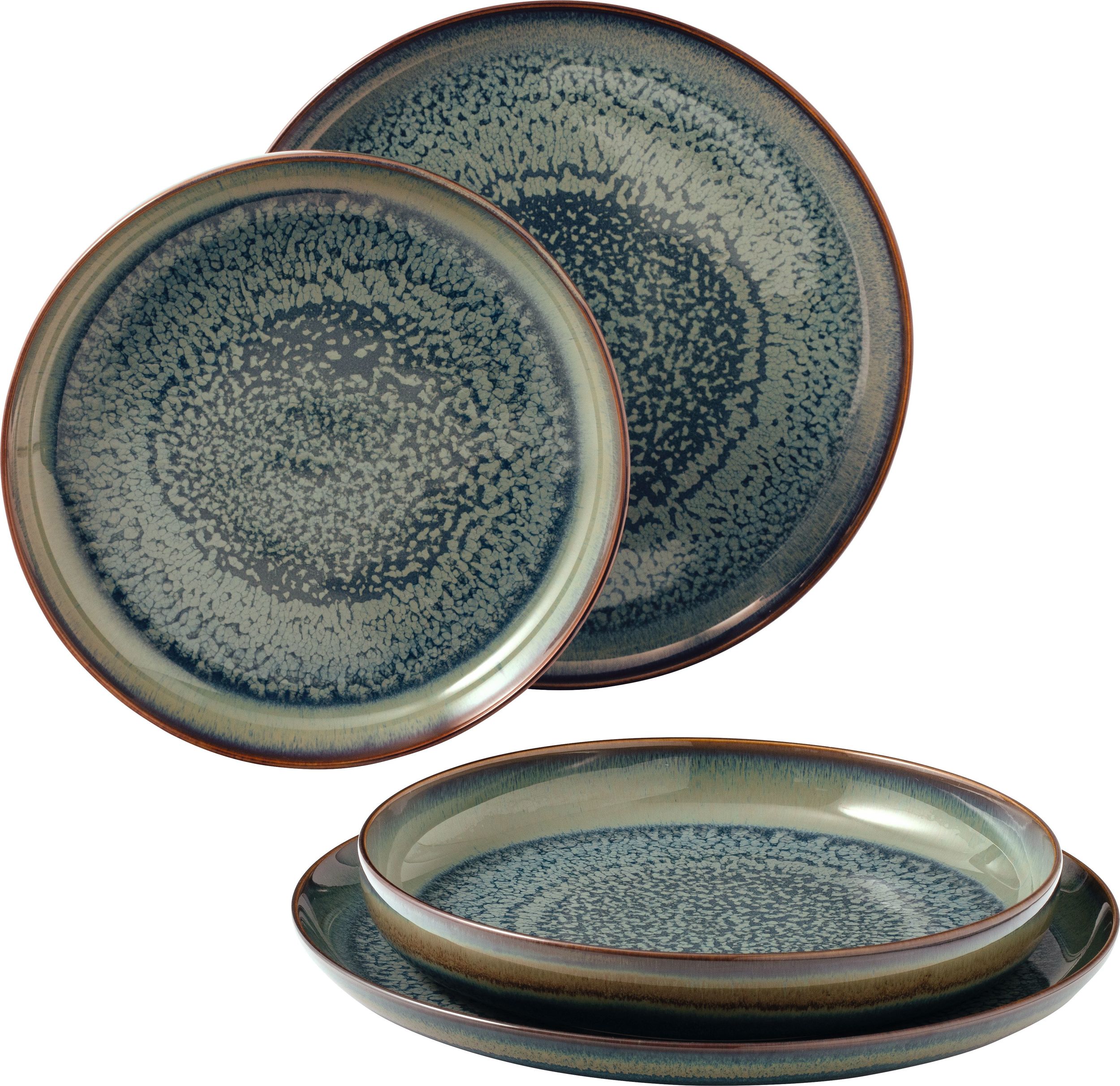 Talerze obiadowe i talerze głębokie Crafted Breeze 4 el.