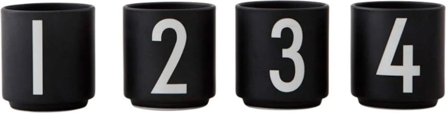 Filiżanki do espresso AJ czarne 4 szt.