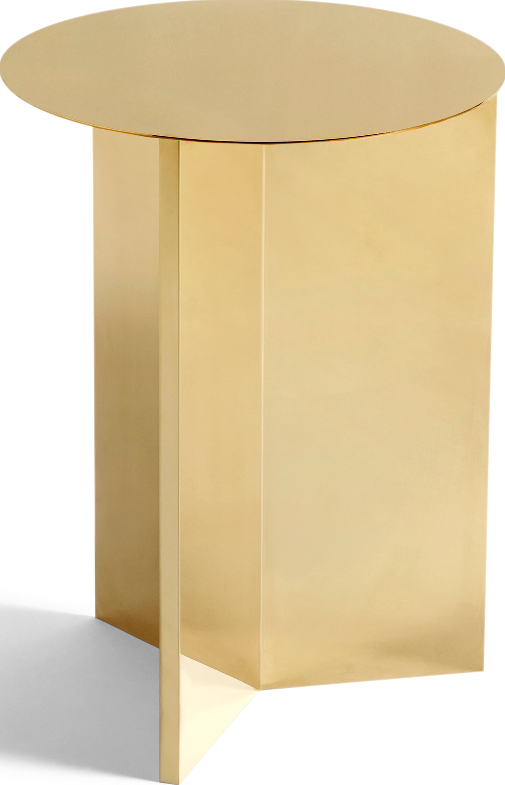 Stolik boczny Slit okrągły 35 cm mosiądz