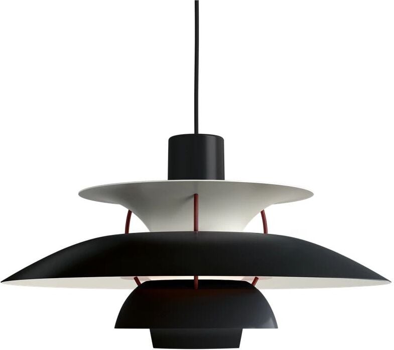 Lampa wisząca PH 5 Mini czarno-bordowa