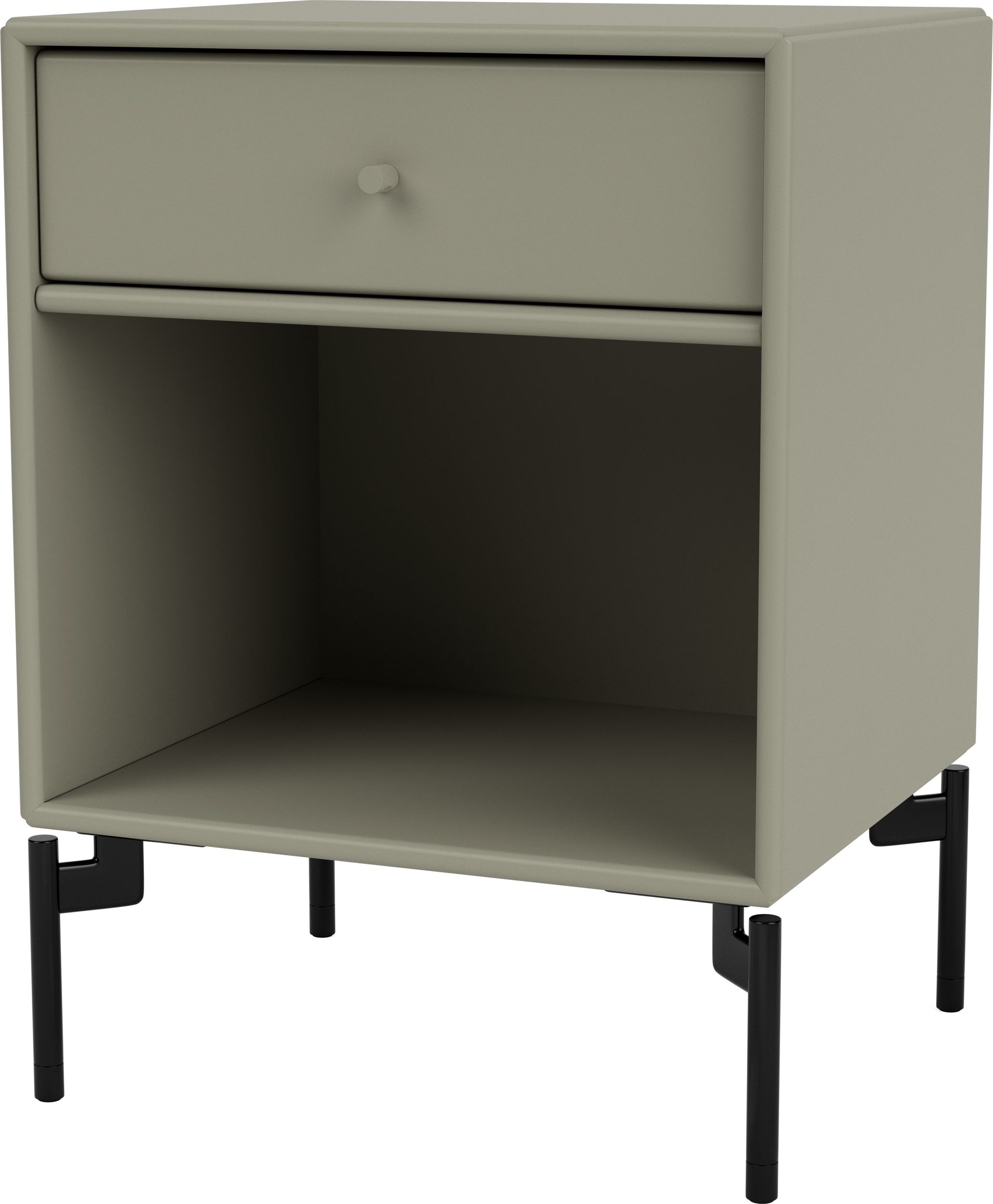 Szafka nocna Dream brązowozielona na czarnych nogach