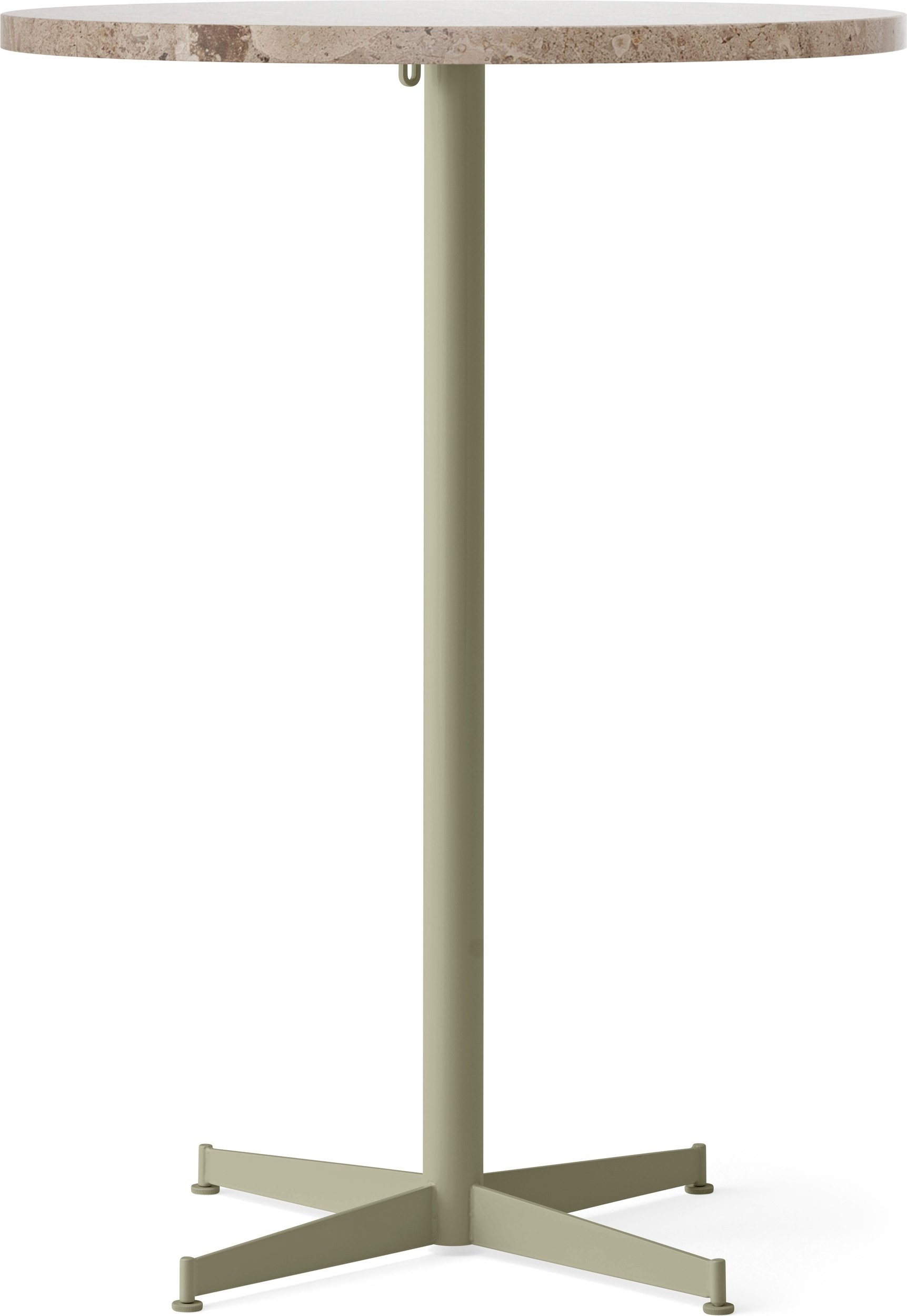 Stół barowy z oliwkową podstawą Nook Star Base Kunis Breccia wysoki 80 cm