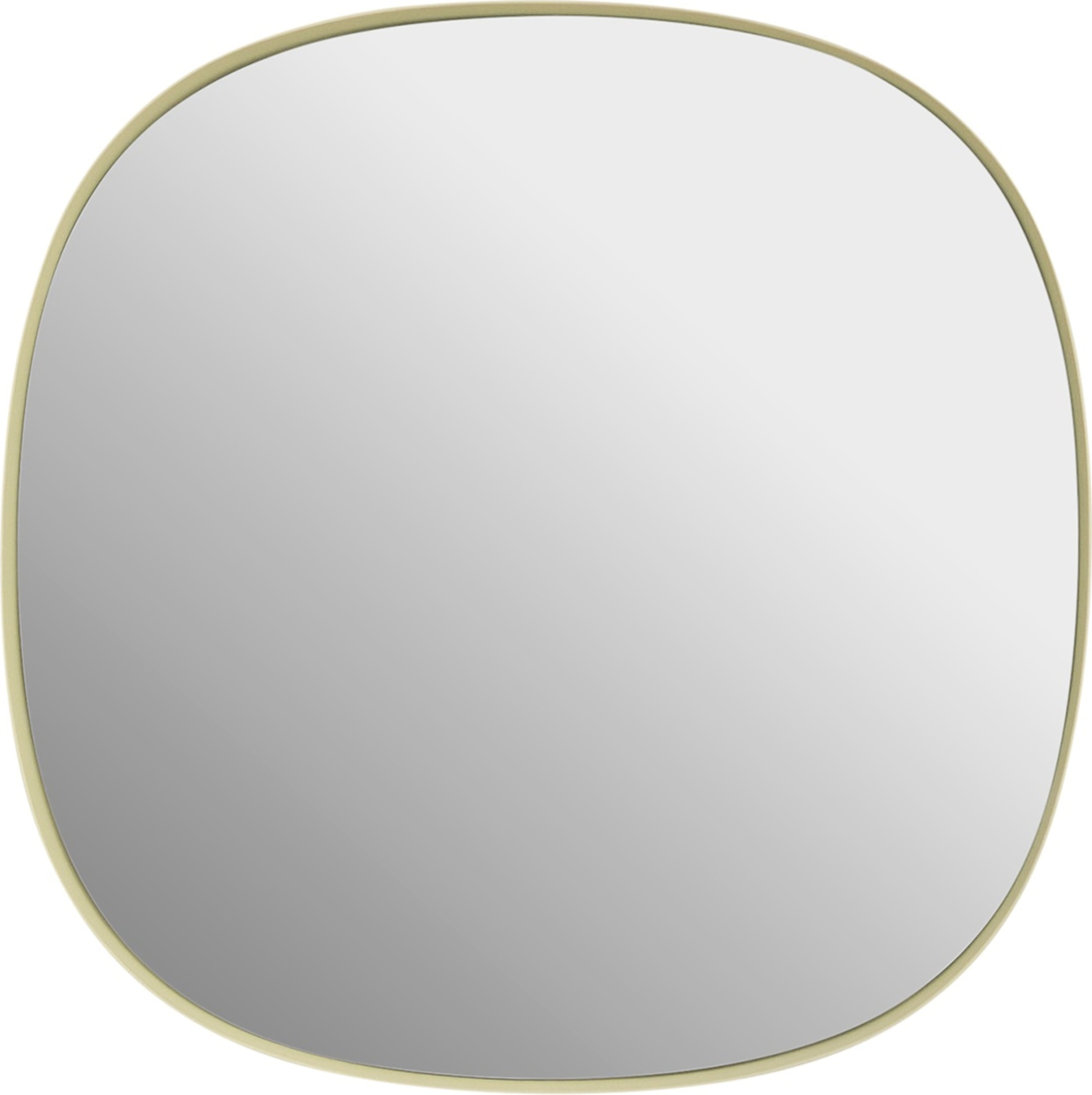 Lustro ścienne Framed kwadratowe XS jasnożółte