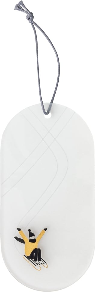 Zawieszka świąteczna Snowy Day Sledging 6 x 12 cm