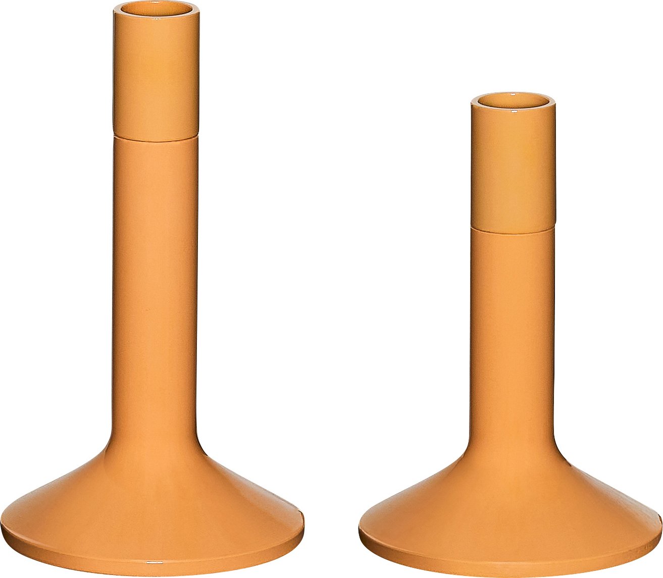 Świeczniki na klasyczne świece Kindred pomarańczowe 2 szt.