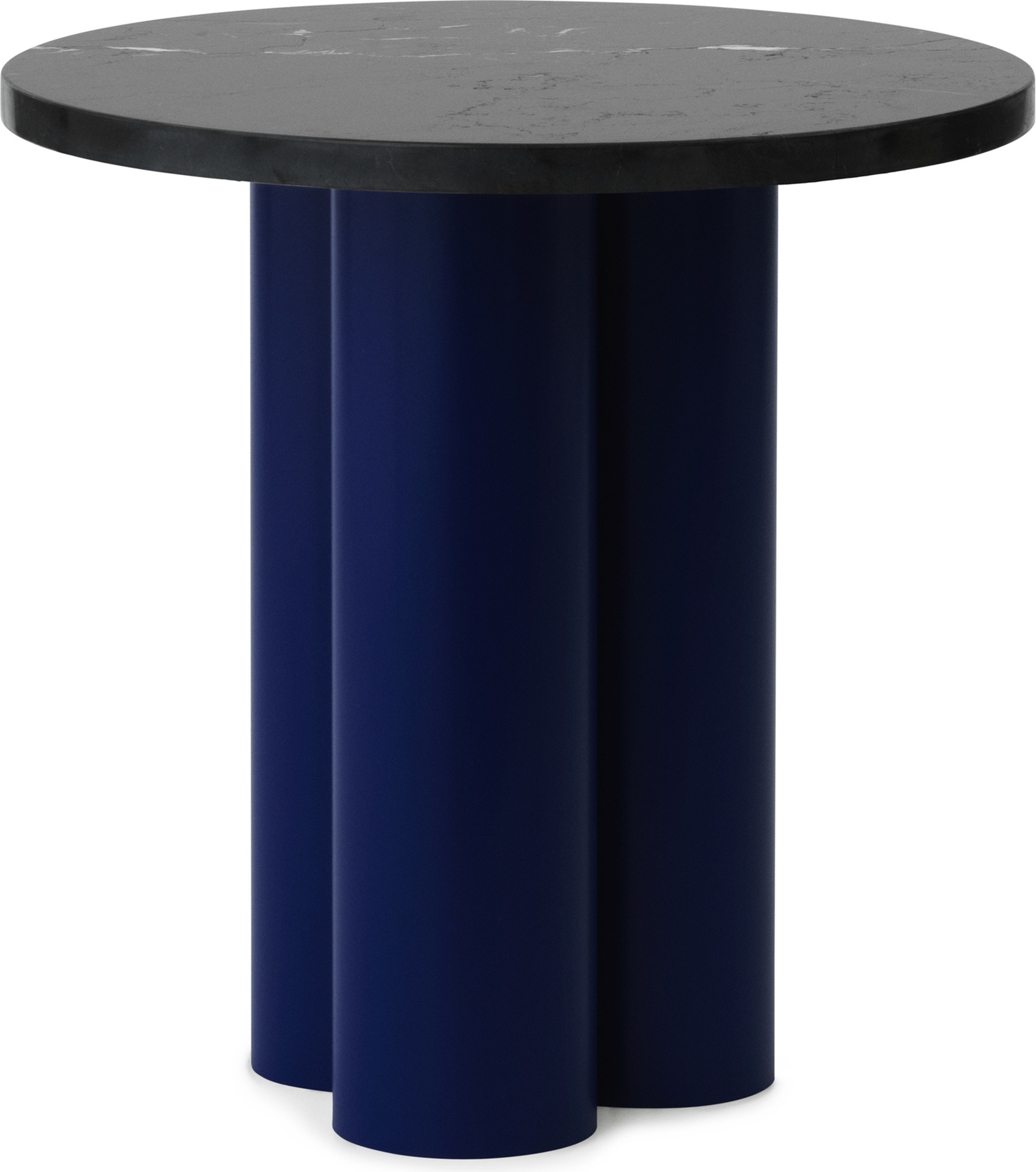 Stolik Dit Marquina Nero na niebieskich nogach