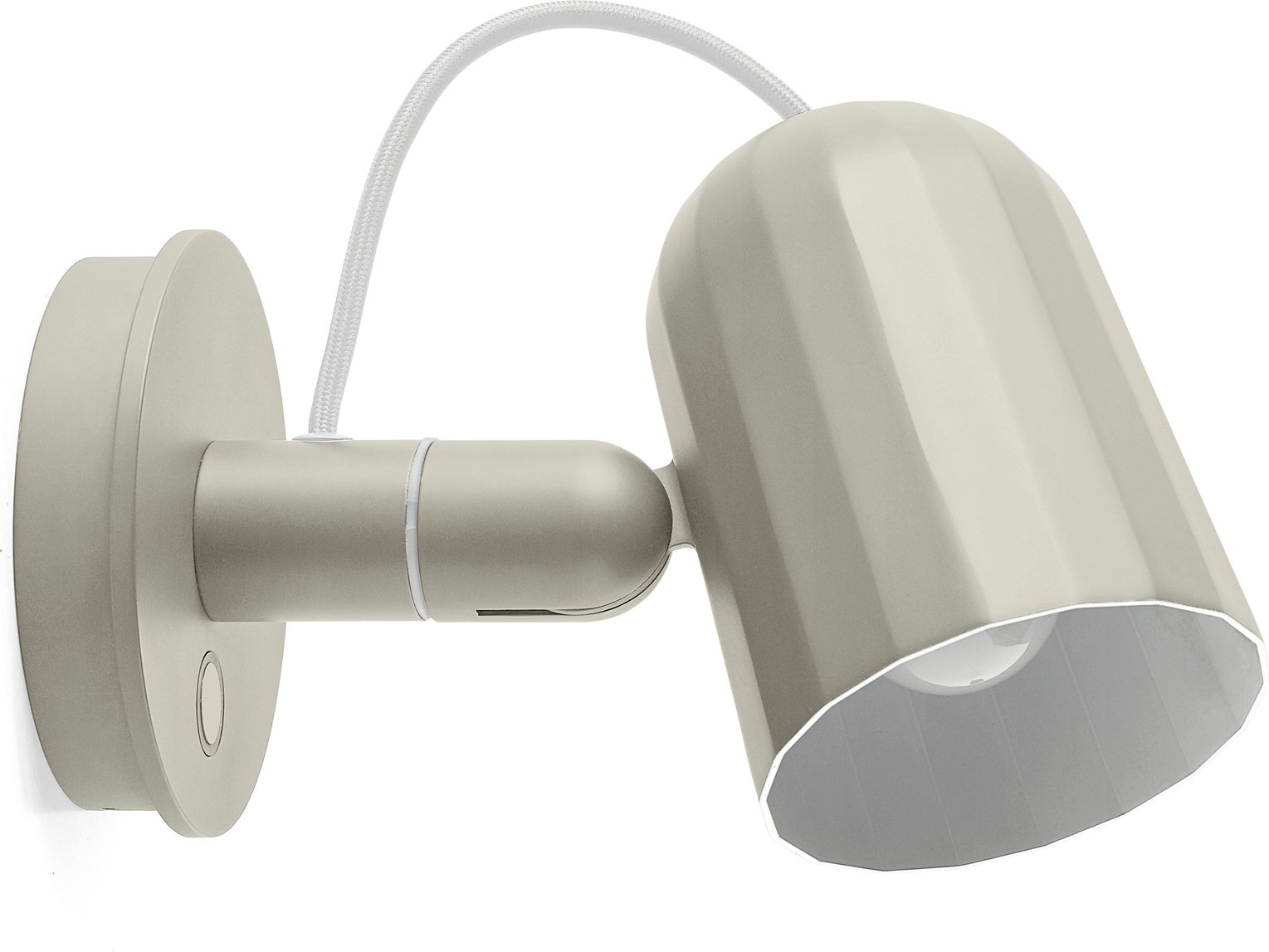 Kinkiet Noc Wall Button kremowy