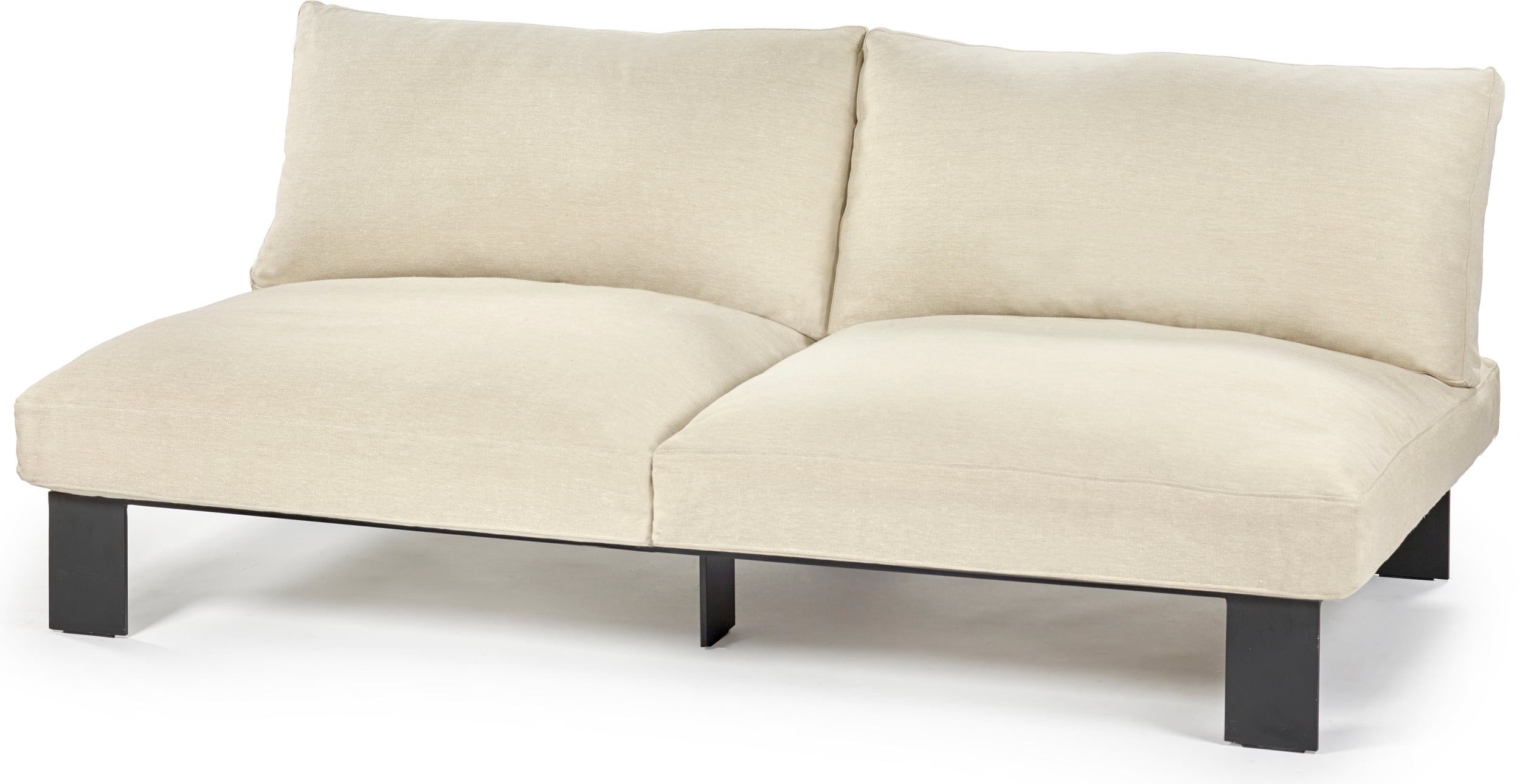 Sofa modułowa ogrodowa dwuosobowa Serax 182 cm beżowa