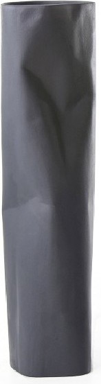 Wazon pogięty grafitowy wysoki
