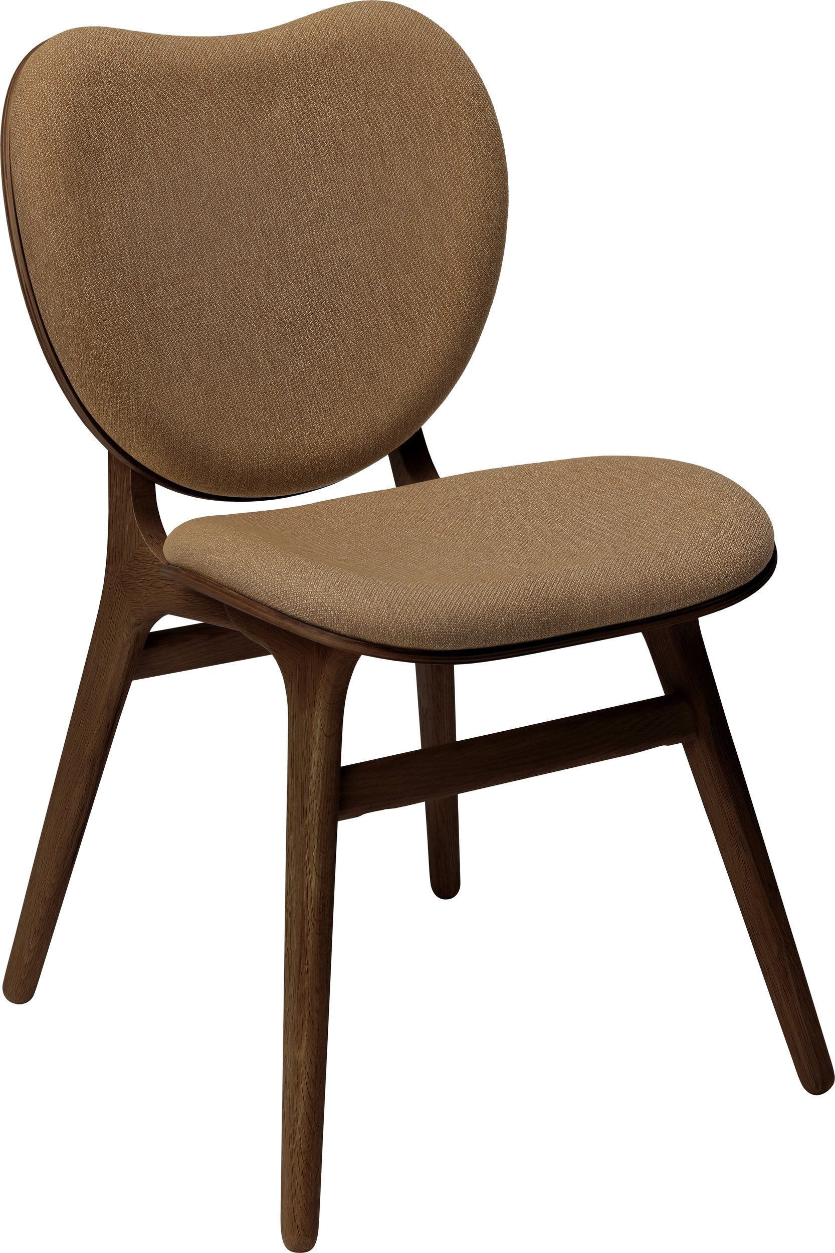 Krzesło Conversation Piece brązowe tapicerowane ciemny dąb