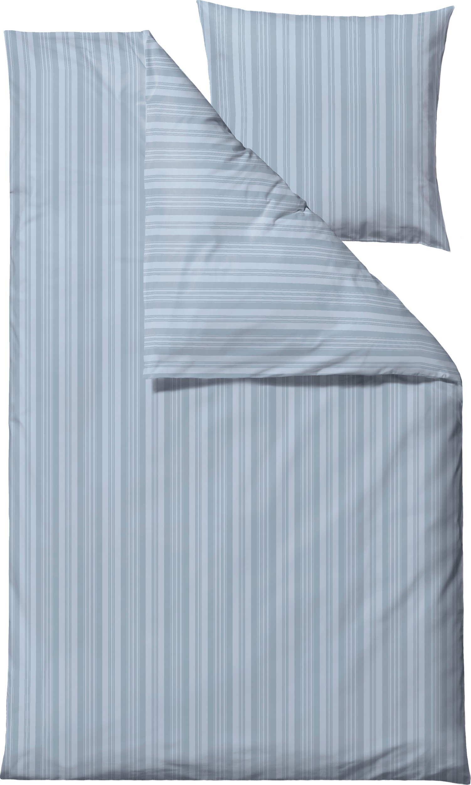 Pościel Noble 140 x 220 cm jasnoniebieska z poszewką na poduszkę 60 x 63 cm