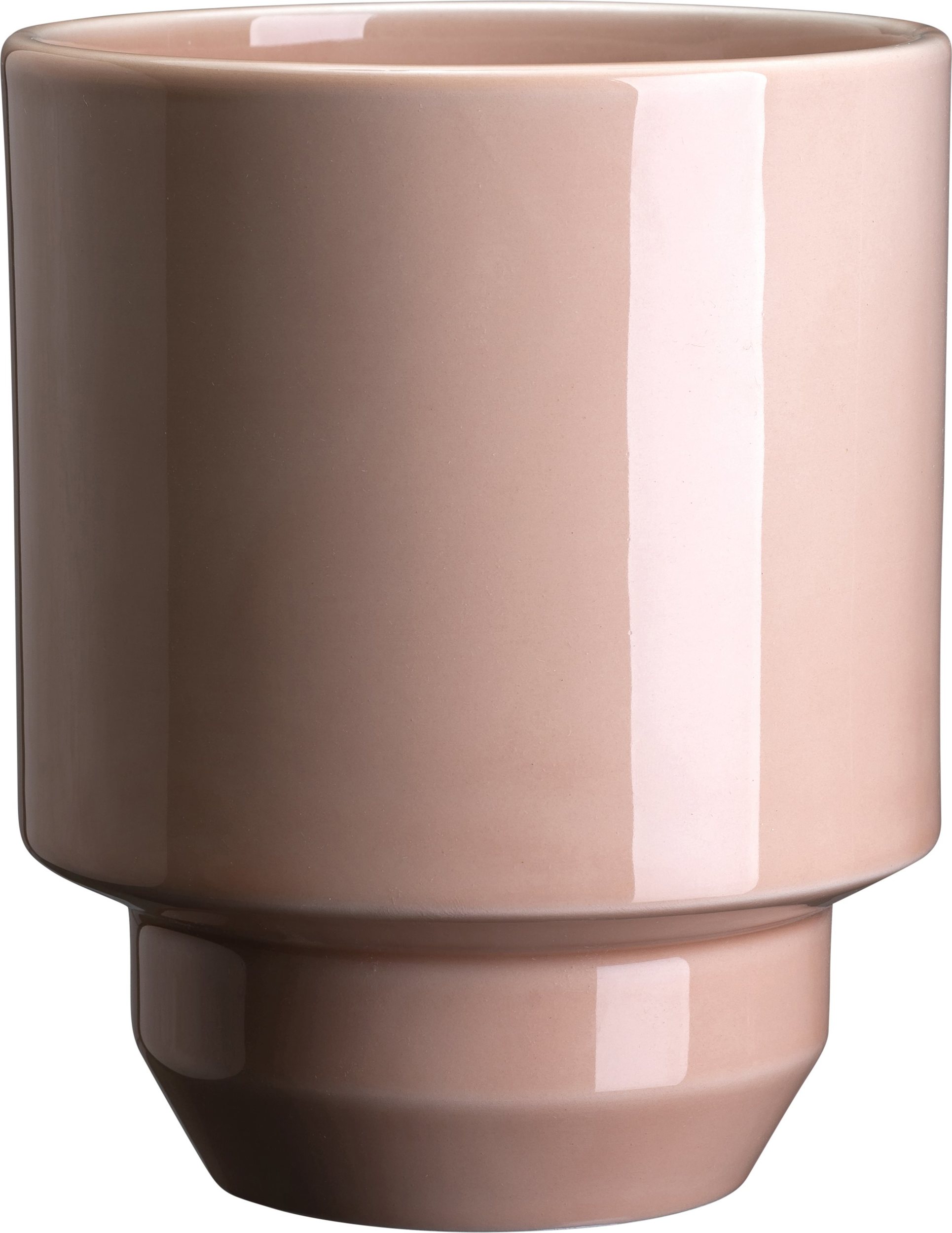 Osłonka na doniczkę Hoff 14 cm różowa szkliwiona