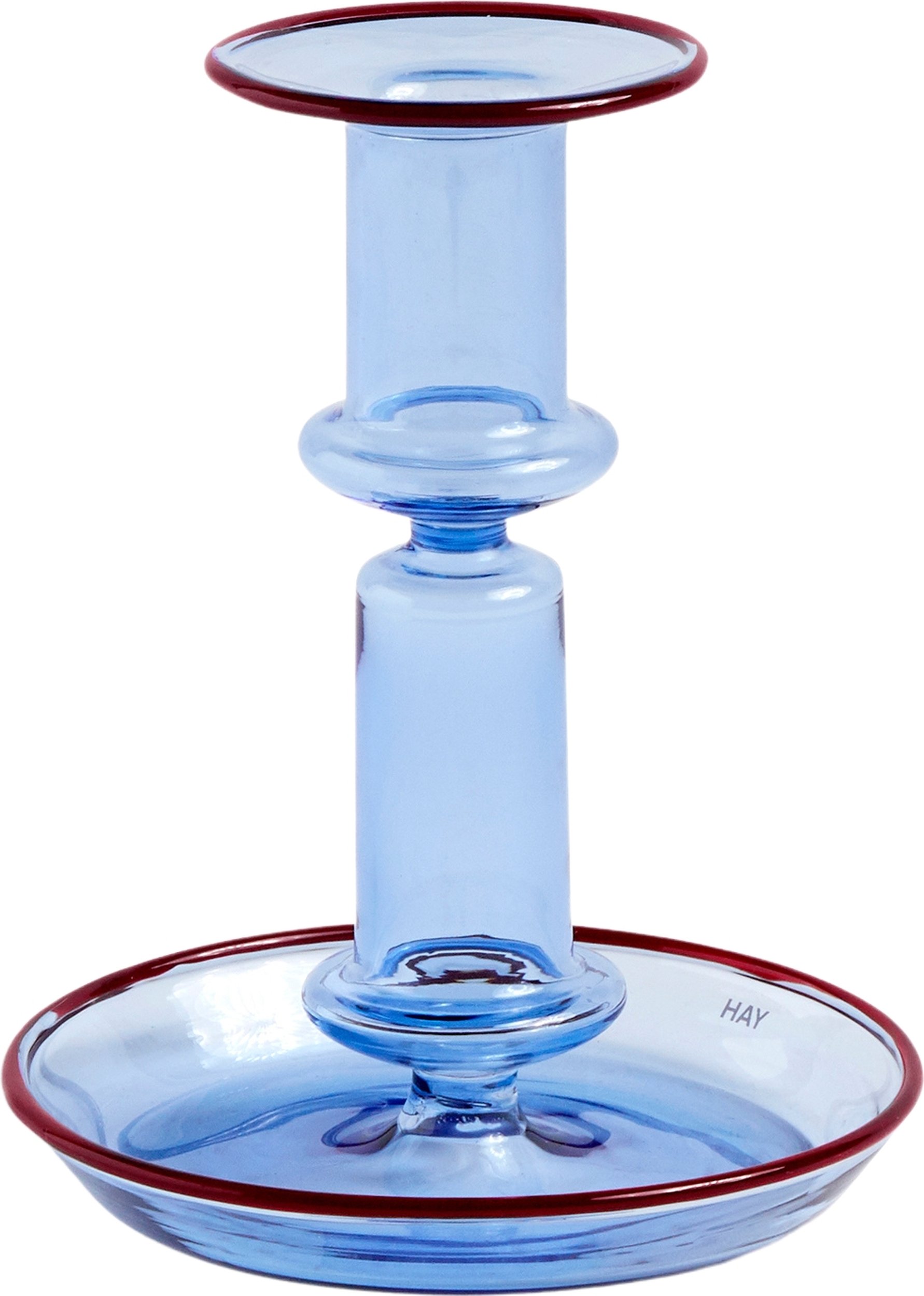 Świecznik na klasyczną świecę Flare M niebieski