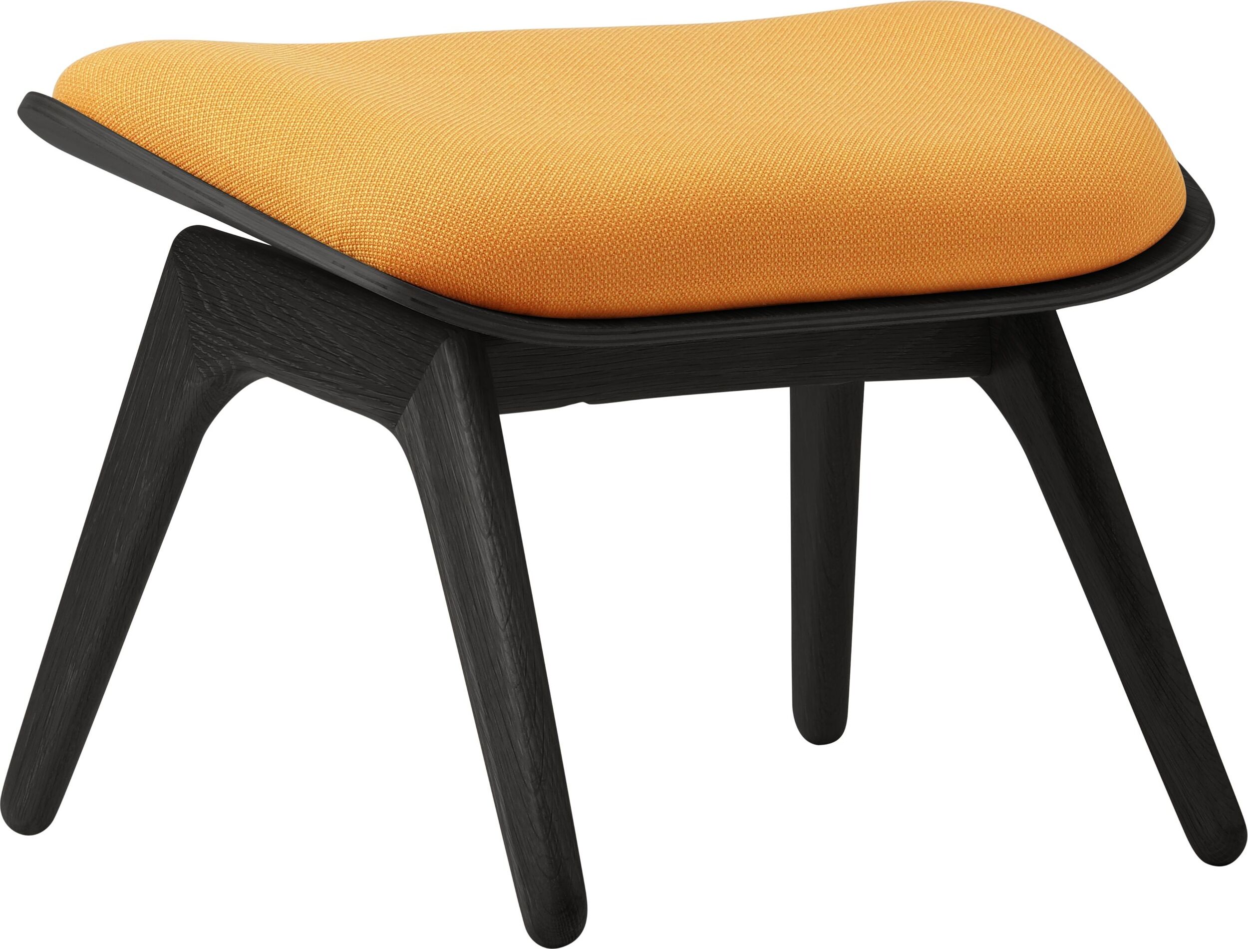 Podnóżek The Reader pomarańczowy na czarnych dębowych nogach