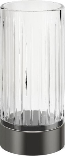 Kubek na szczoteczki do zębów Century karbowany ciemny metal mat