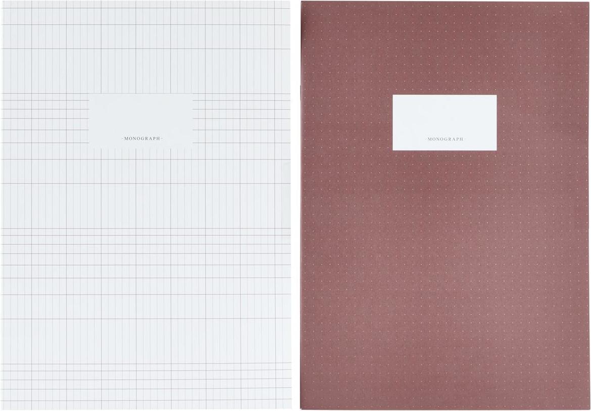 Notesy Linies 21 x 30 cm bordowy w kropki i linie 2 szt.