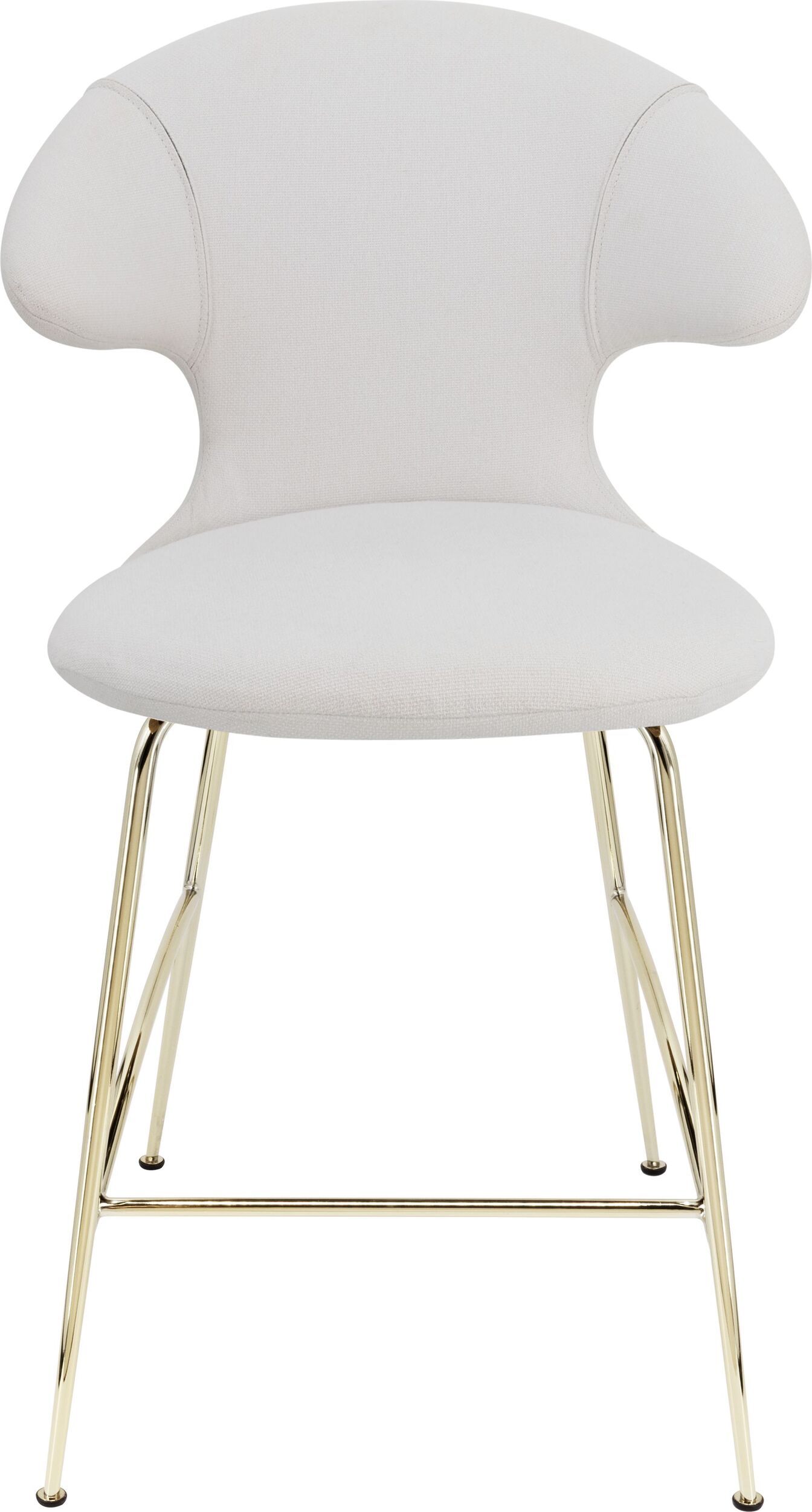 Krzesło Time Flies 102 cm jasnoszare na mosiężnych nogach