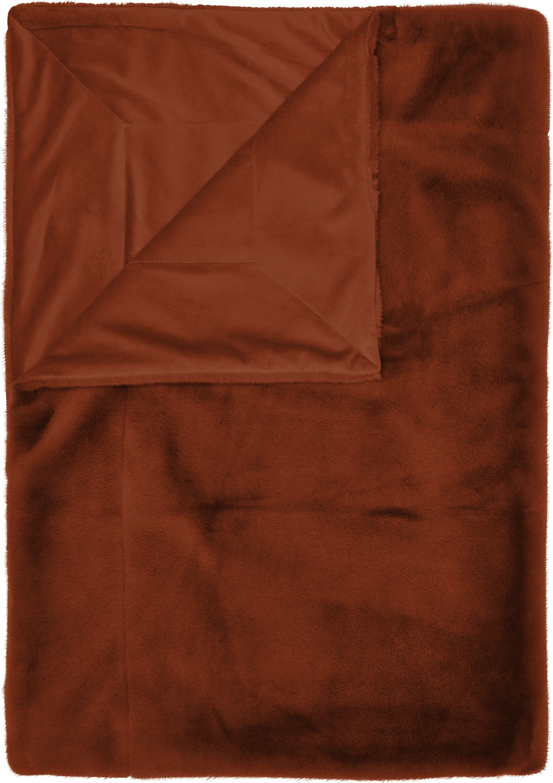 Koc futrzany Furry 150 x 200 cm rdzawy