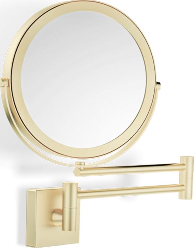 Lusterko kosmetyczne powiększające x5 Decor Walther 48 cm złoty mat z wysięgnikiem