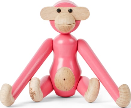 Figurka Kay Bojesen małpa mini różowa drewniana
