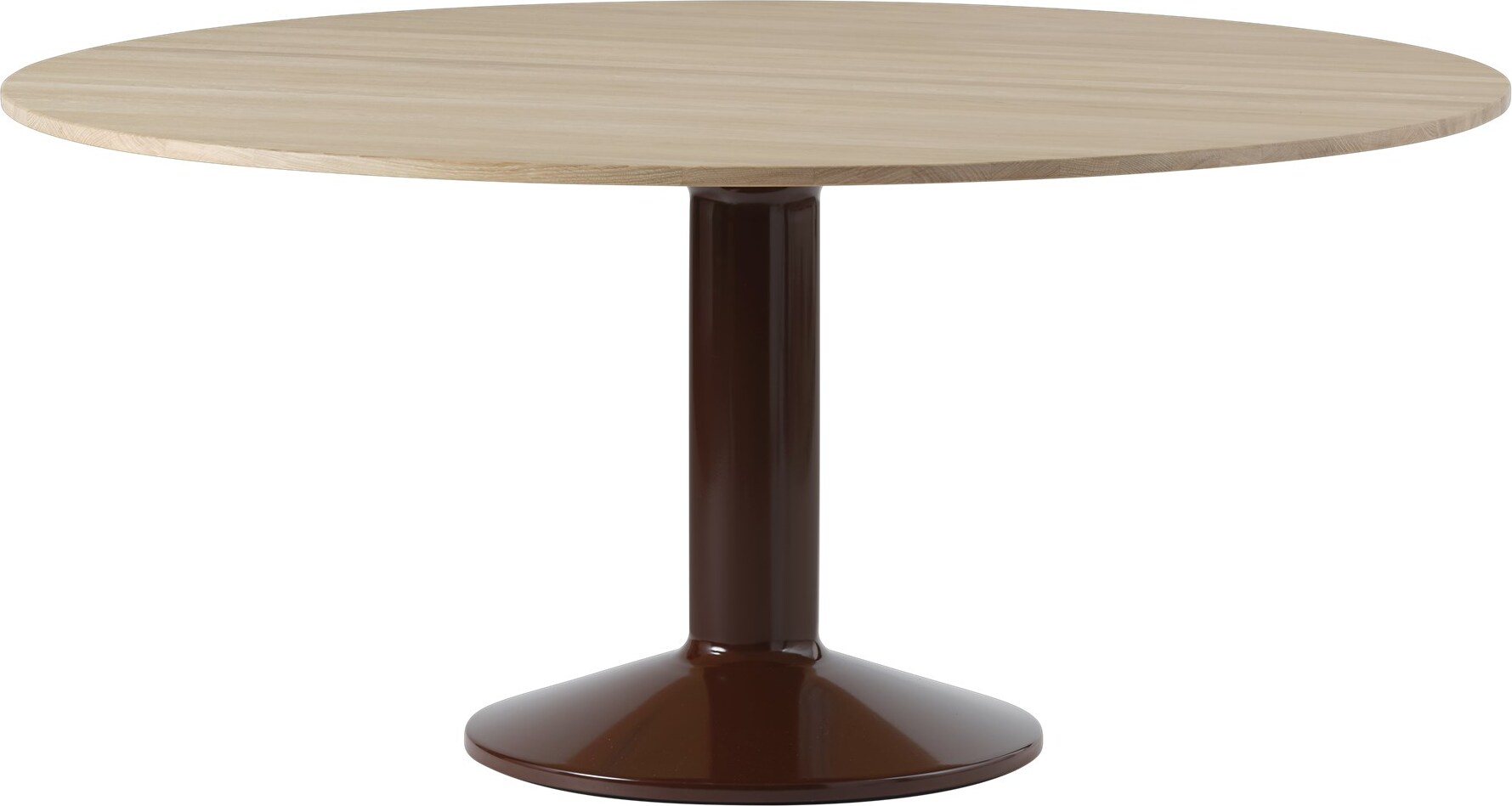 Stół Midst okrągły 160 cm jasny dąb na czerwonej nodze