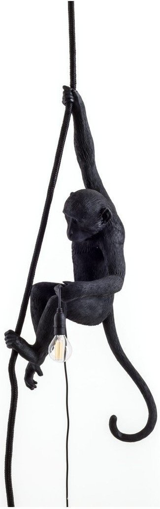 Lampa Monkey czarna sufitowa wisząca