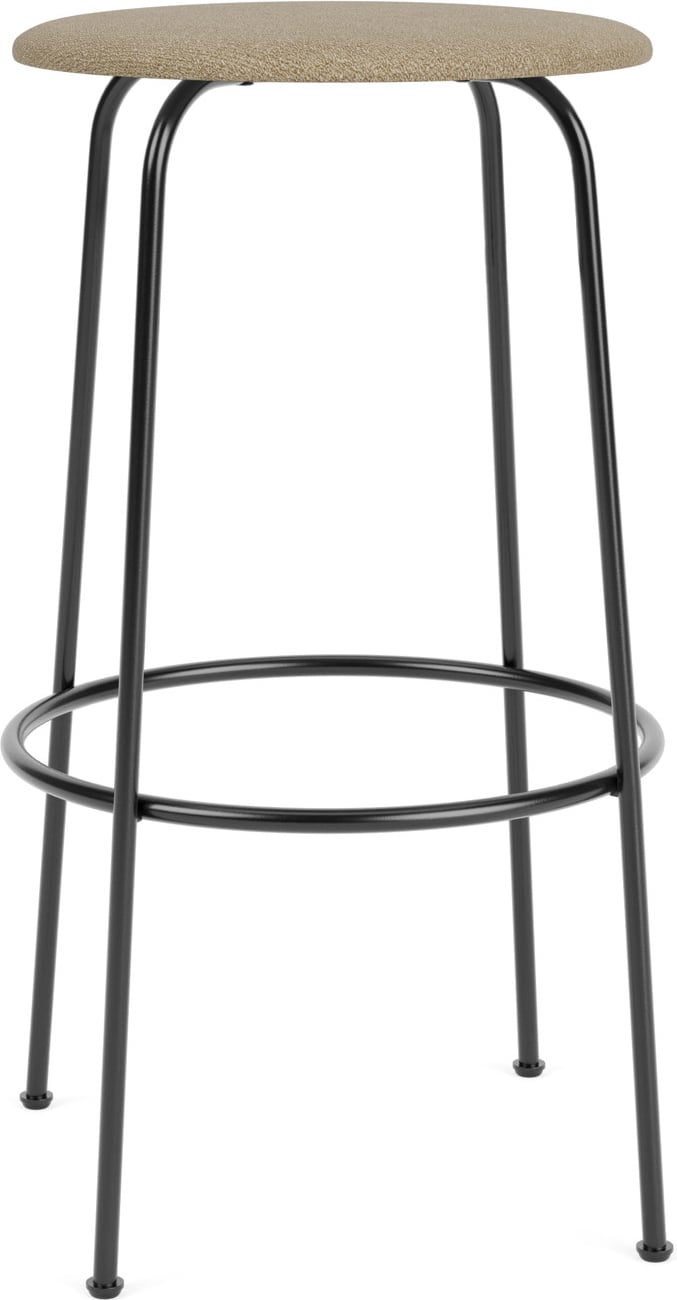 Stołek barowy Afteroom Plus Bouclé 75 cm beżowy z tapicerowanym siedziskiem