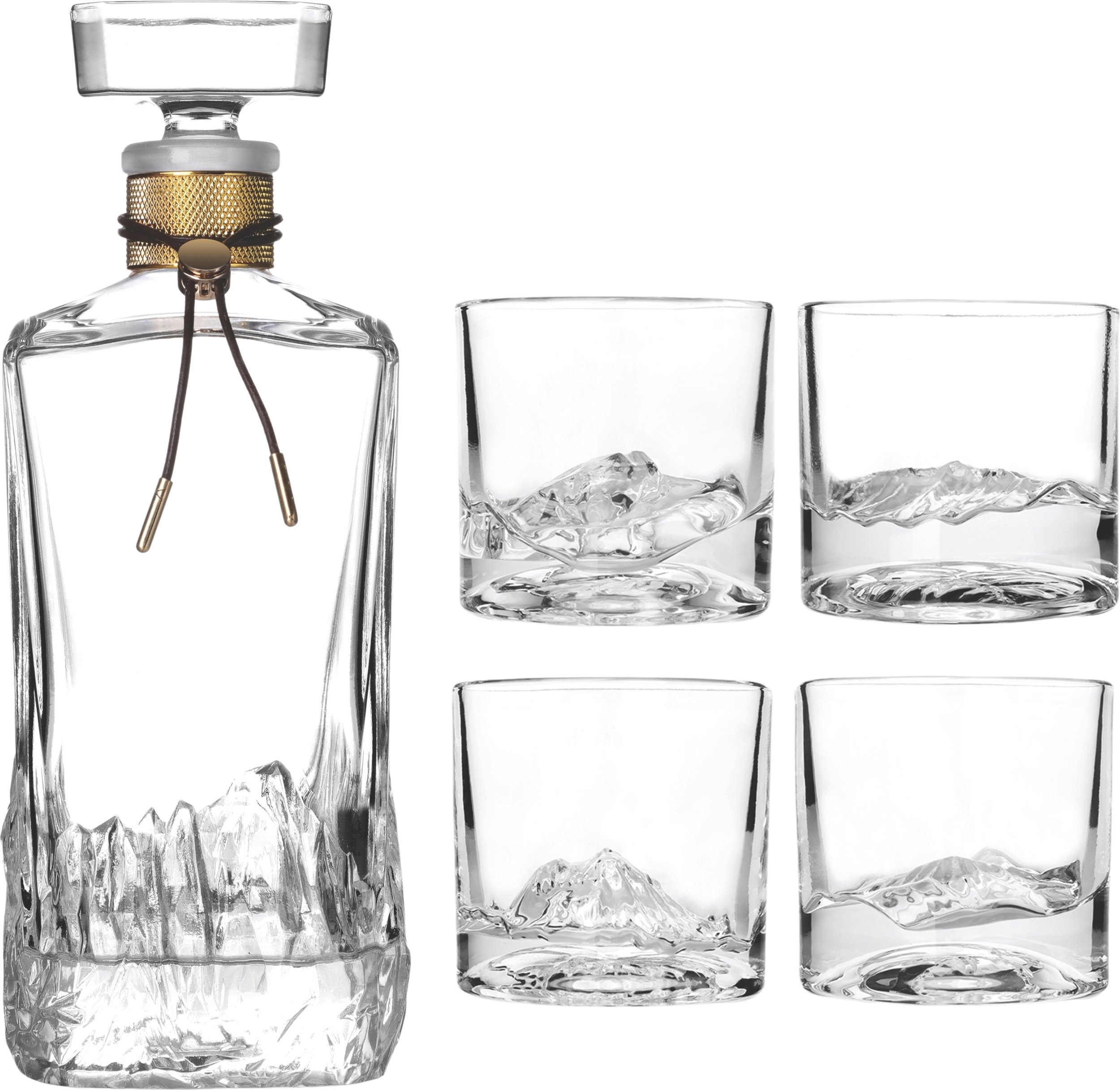 Karafka do whisky The American Peaks ze szklankami 5 el.