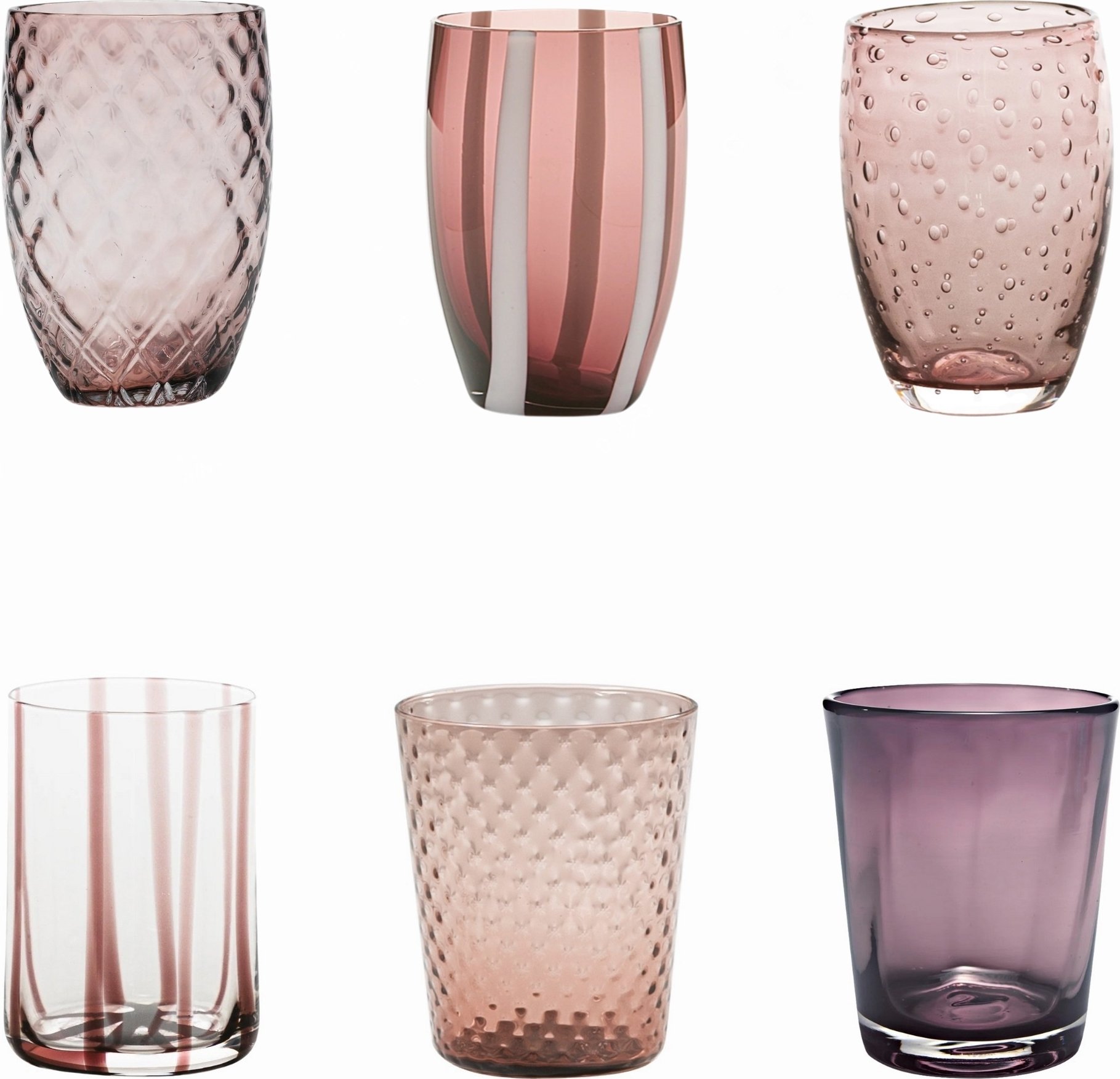 Szklanki Melting Pot ametystowe 6 szt.