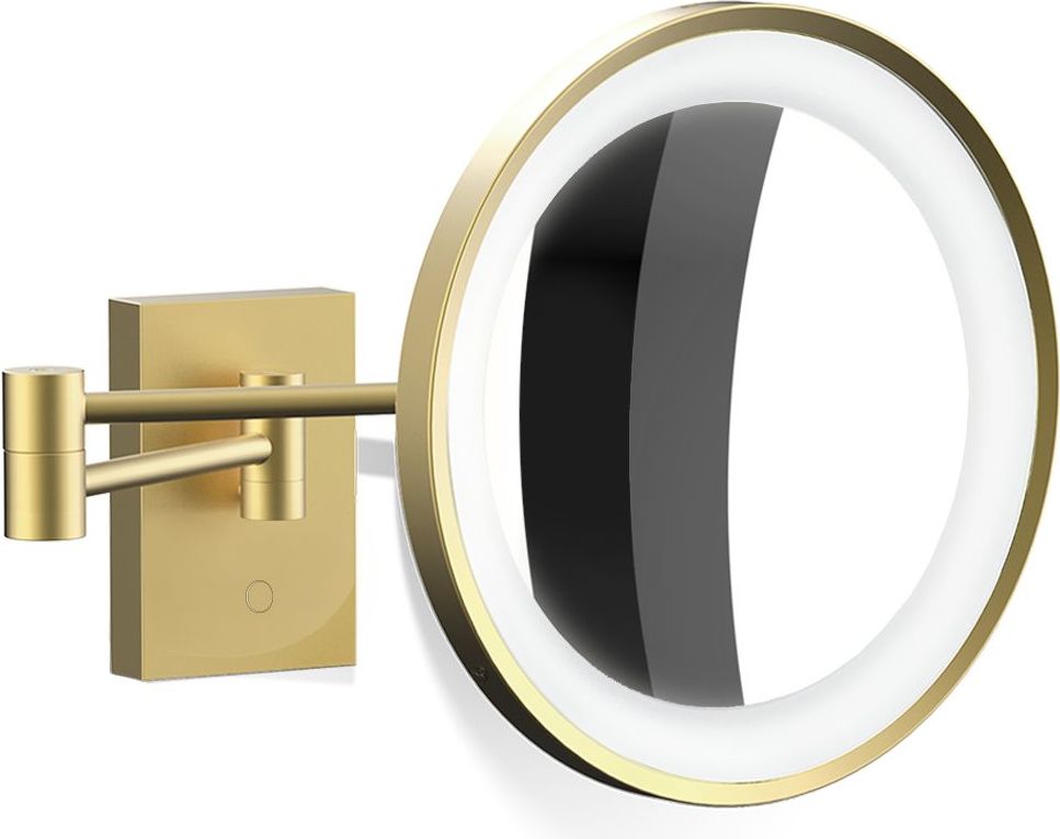 Lusterko kosmetyczne powiększające x5 BS 40 złoty mat ścienne