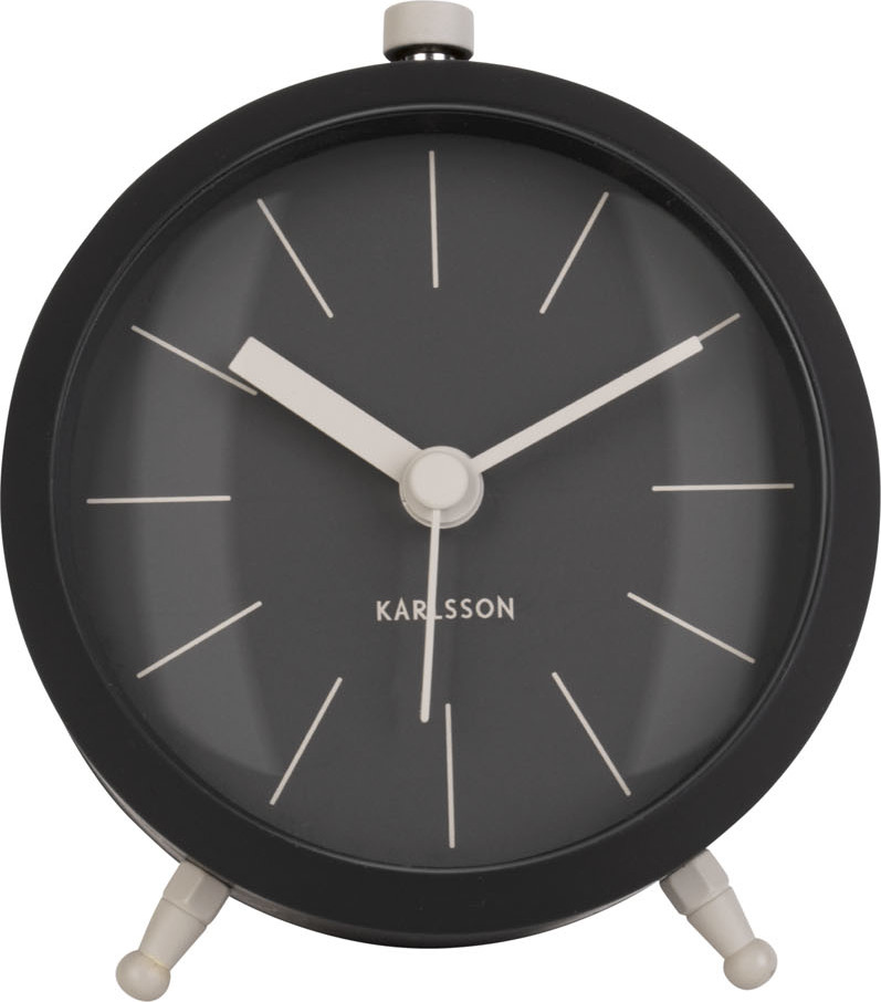 Budzik Button czarny matowy