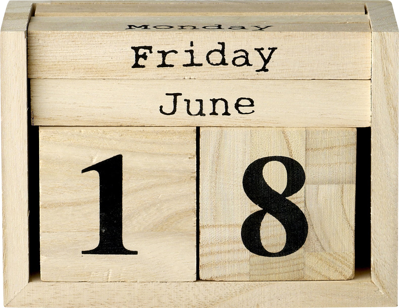 Kalendarz Hannemai drewniany