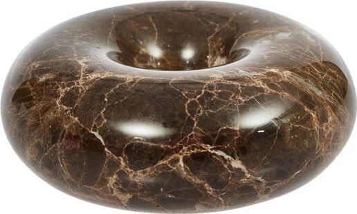 Świecznik na klasyczną świecę Savi okrągły 10 cm brązowy