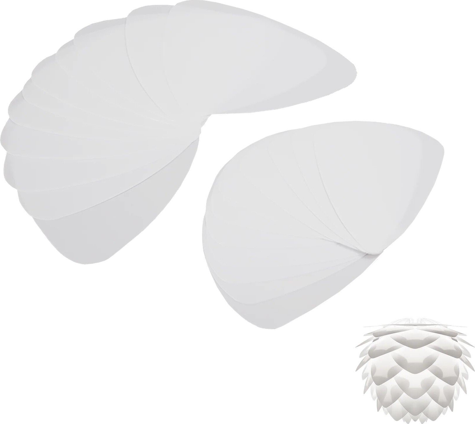 Listki zapasowe do lampy Silvia białe