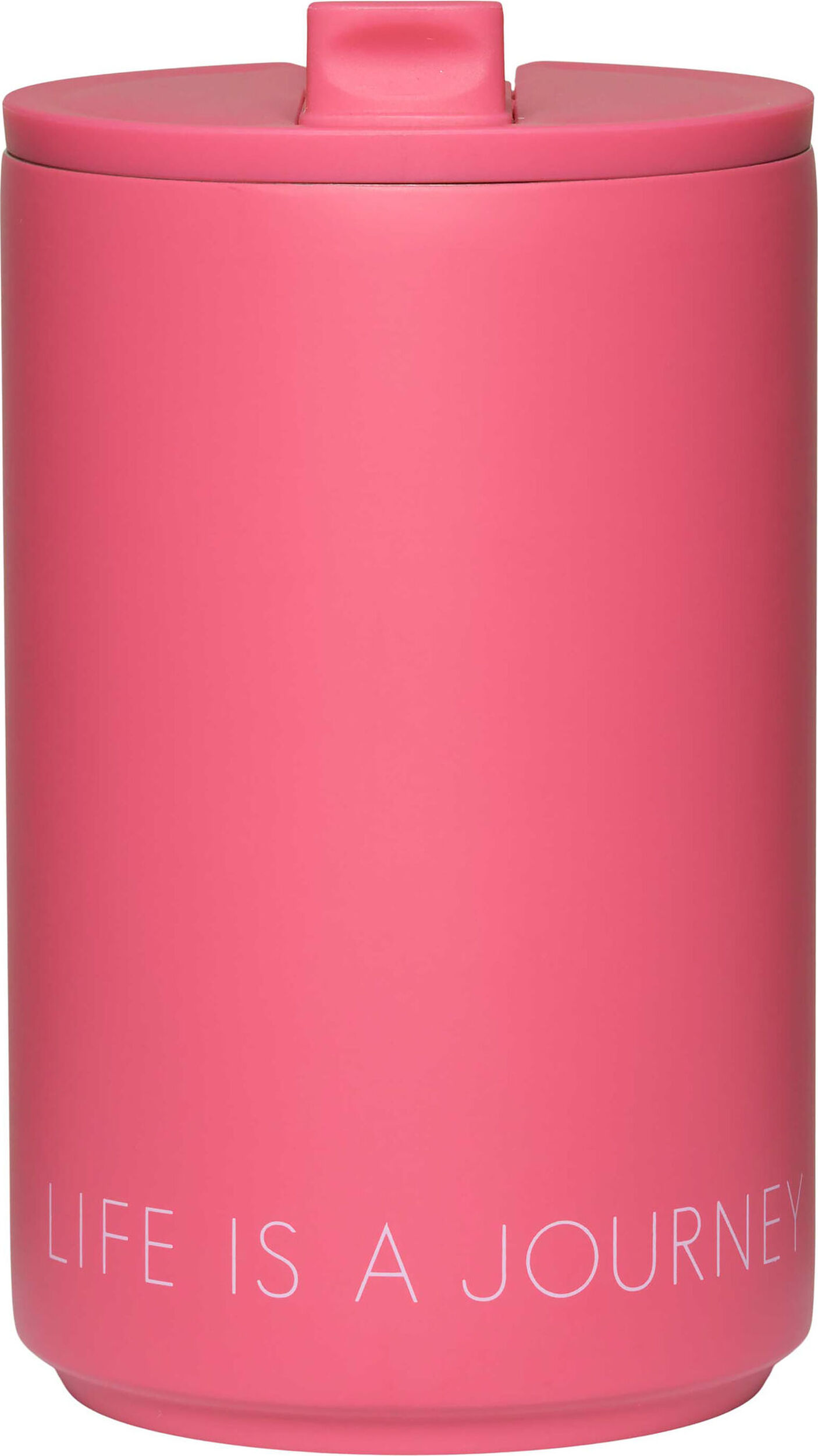 Kubek termiczny Design Letters Life is a Journey różowy