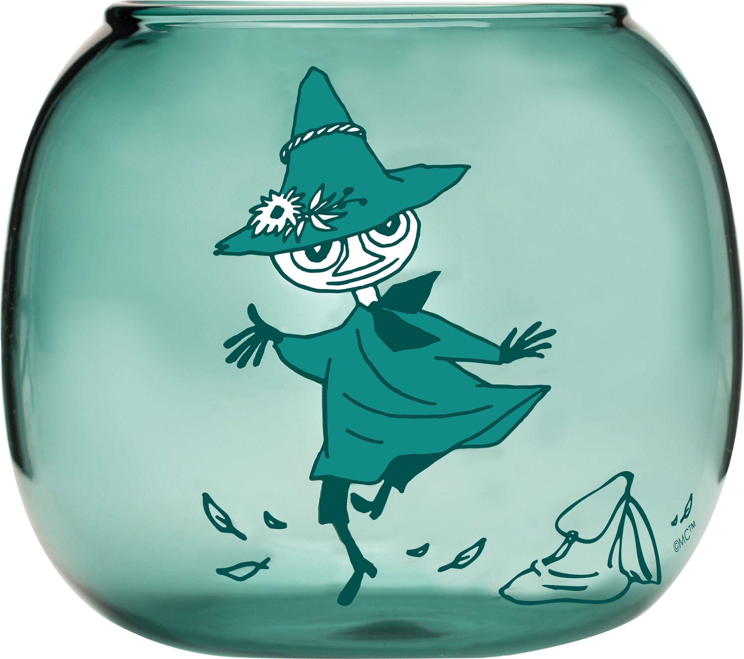 Świecznik na tealighty Muurla Muminki Włóczykij 9,5 cm zielony