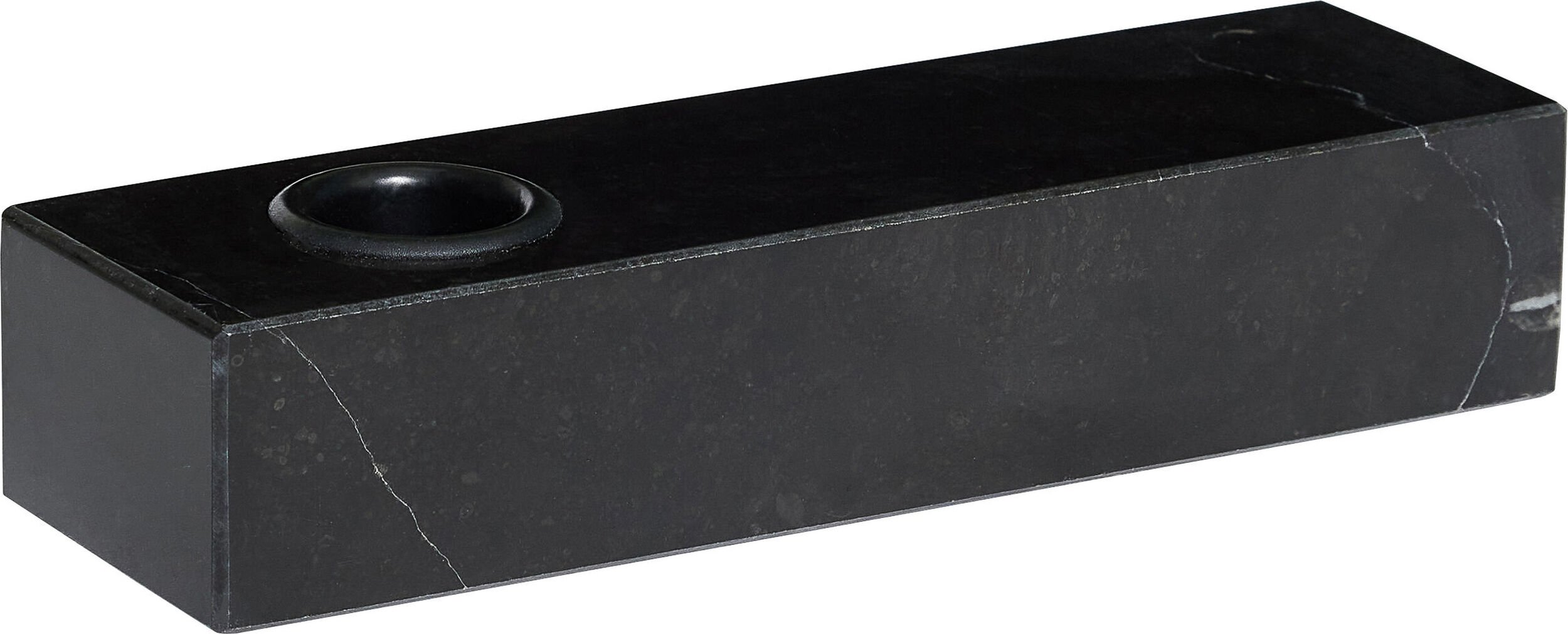 Świecznik na klasyczną świecę Brick czarny